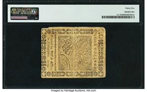image for: Continental Currency May 10, 1775 $4 PMG Choice Very Fine 35....
