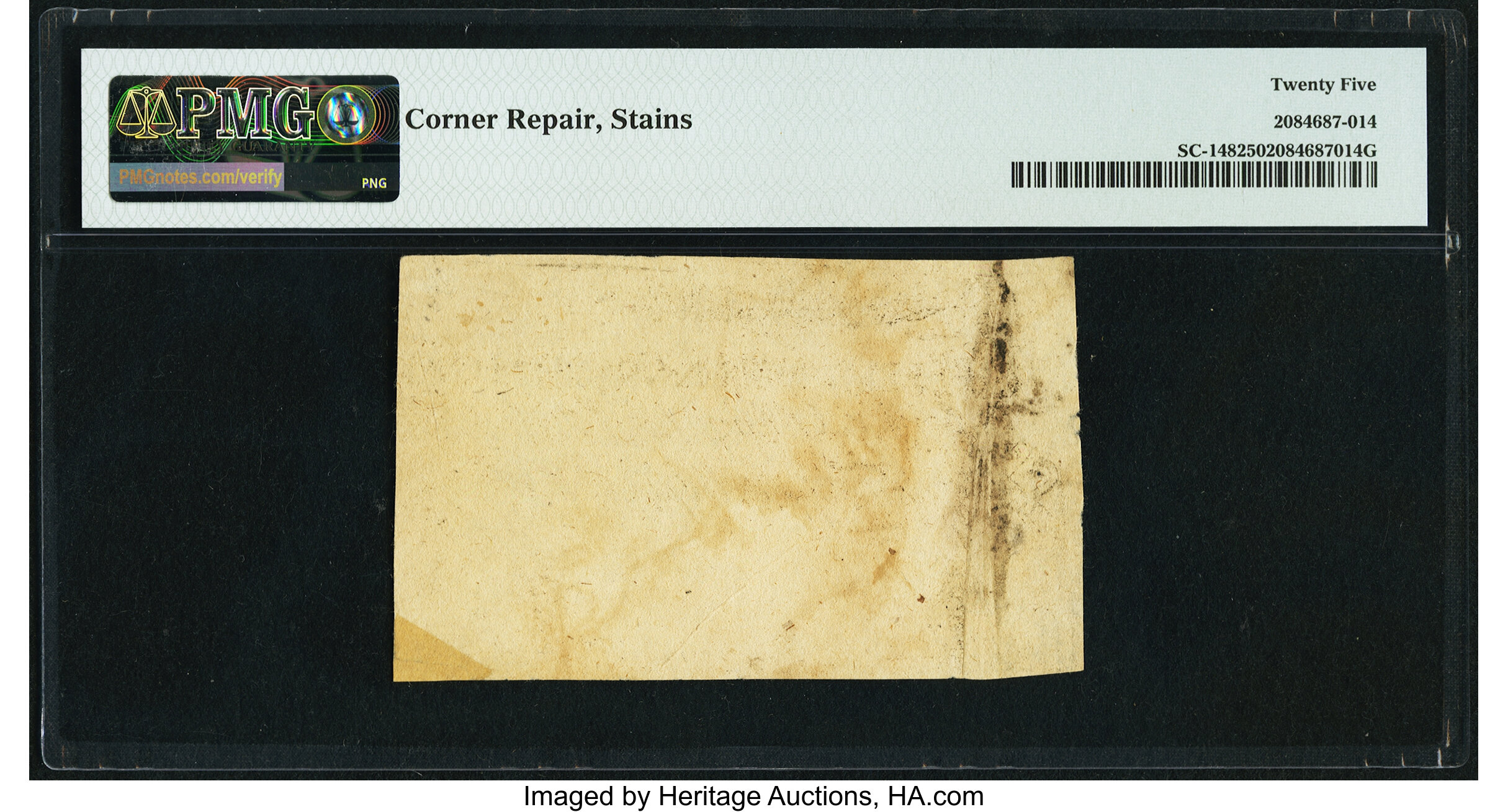 image for: South Carolina April 10, 1778 7s 6d PMG Very Fine 25....