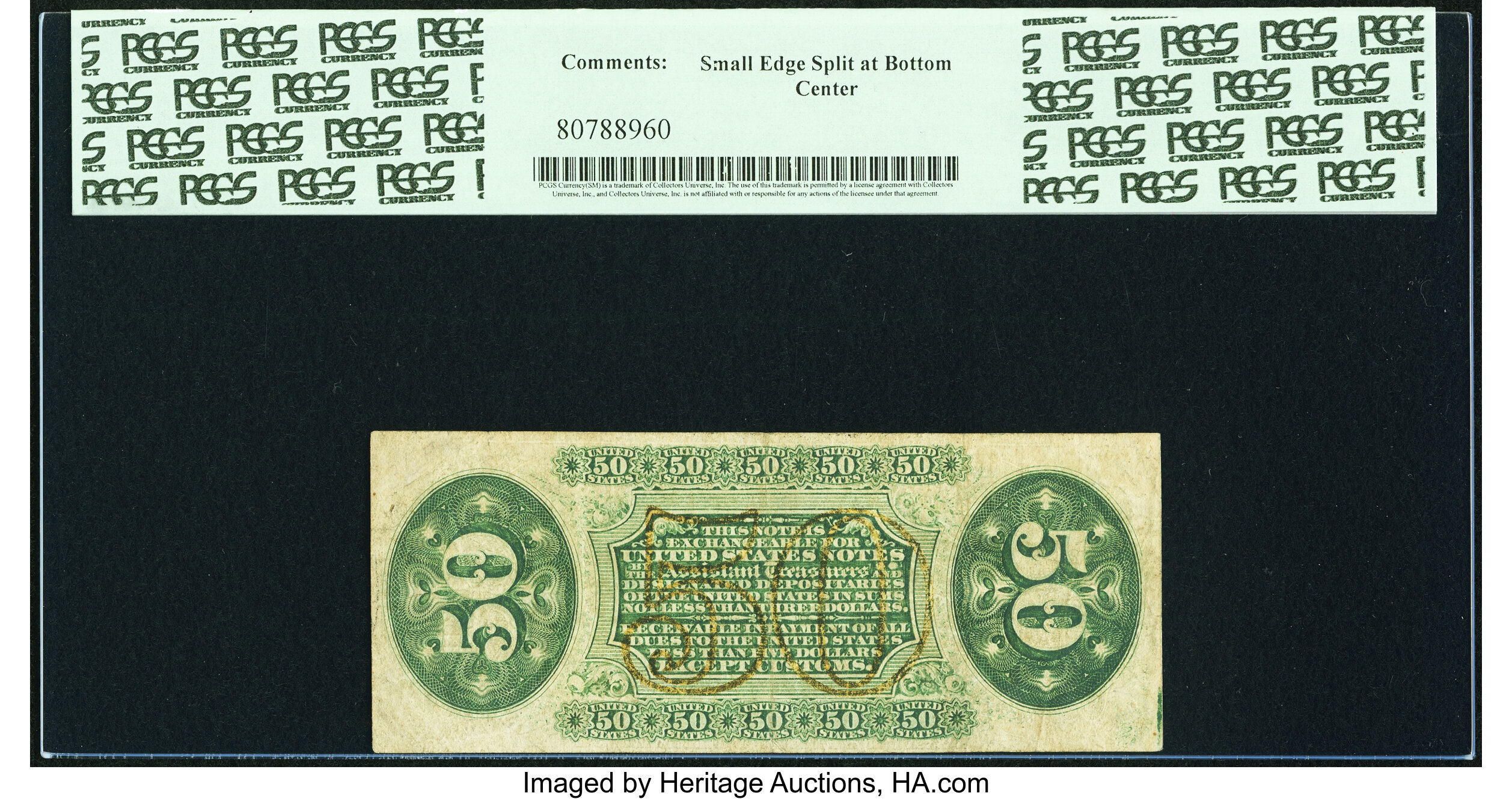 image for: Fr. 1359 50¢ Third Issue Justice PCGS Very Fine 25....