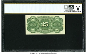 image for: Fr. 1302 25¢ Fourth Issue PCGS Banknote Uncirculated 62....