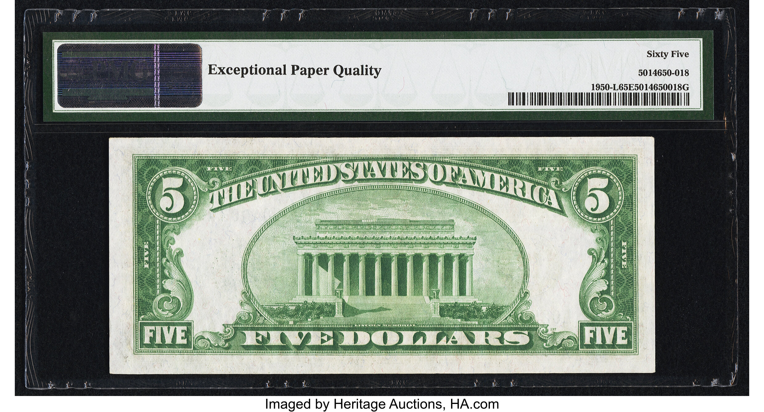 image for: Fr. 1950-L $5 1928 Federal Reserve Note. PMG Gem Uncirculated 65 EPQ....