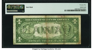 image for: Fr. 2300* $1 1935A Hawaii Silver Certificate Star. PMG Very Fine 25....