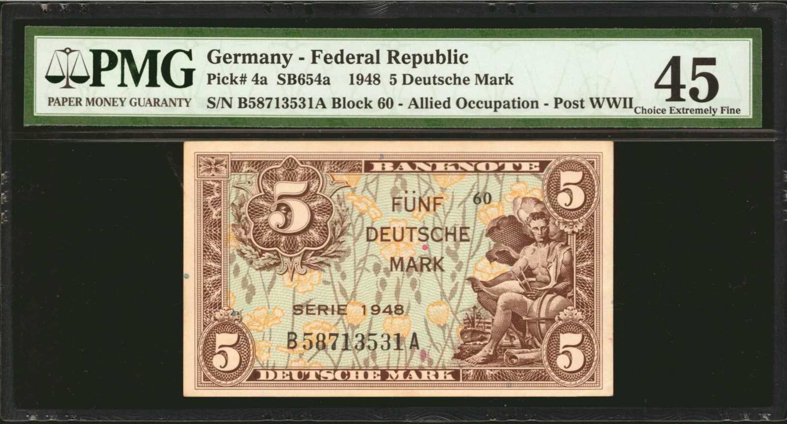 image for: Germany, Federal Republic of  5 deutsche mark (B104as3)