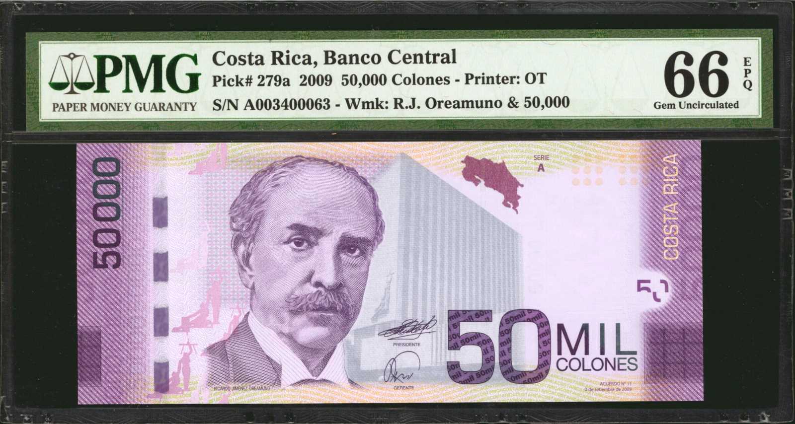 image for: Costa Rica  50,000 colones (B563a)