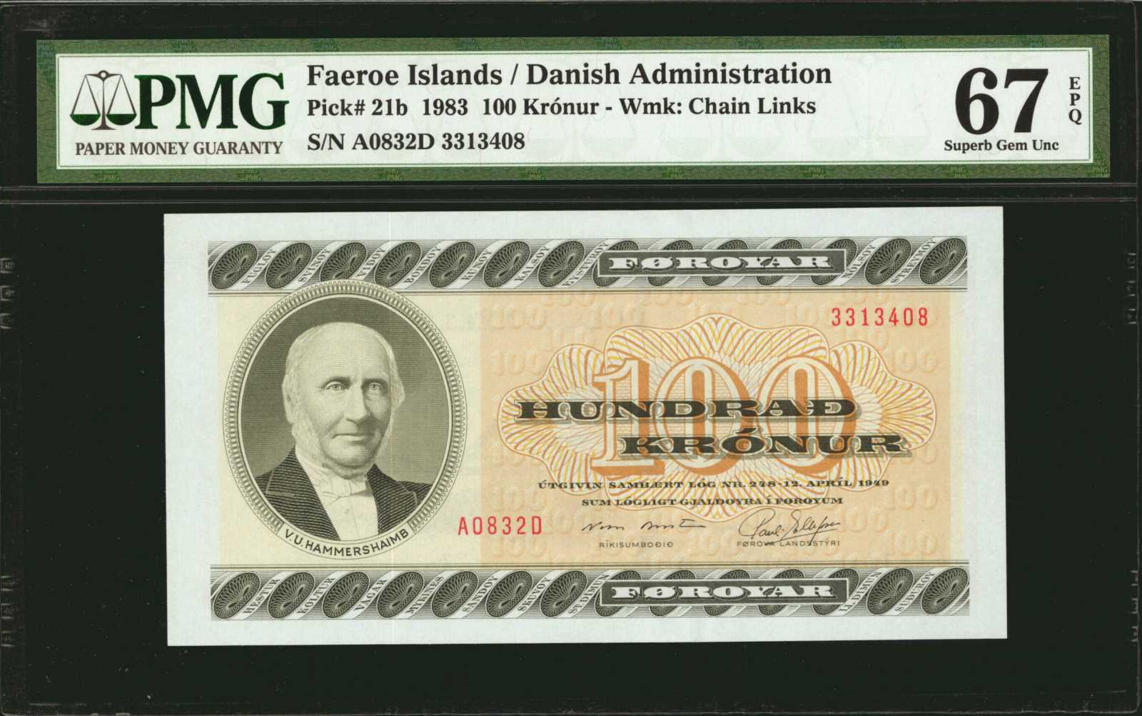 image for: Faroe Islands  100 kr?nur (B209d)