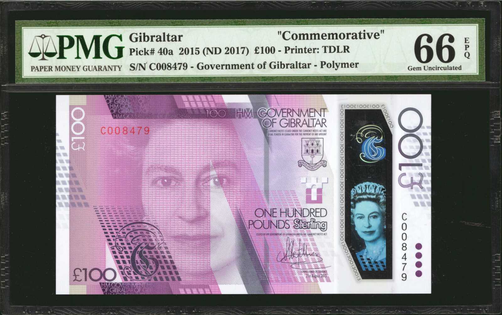 image for: Gibraltar  100 pounds (B135a)