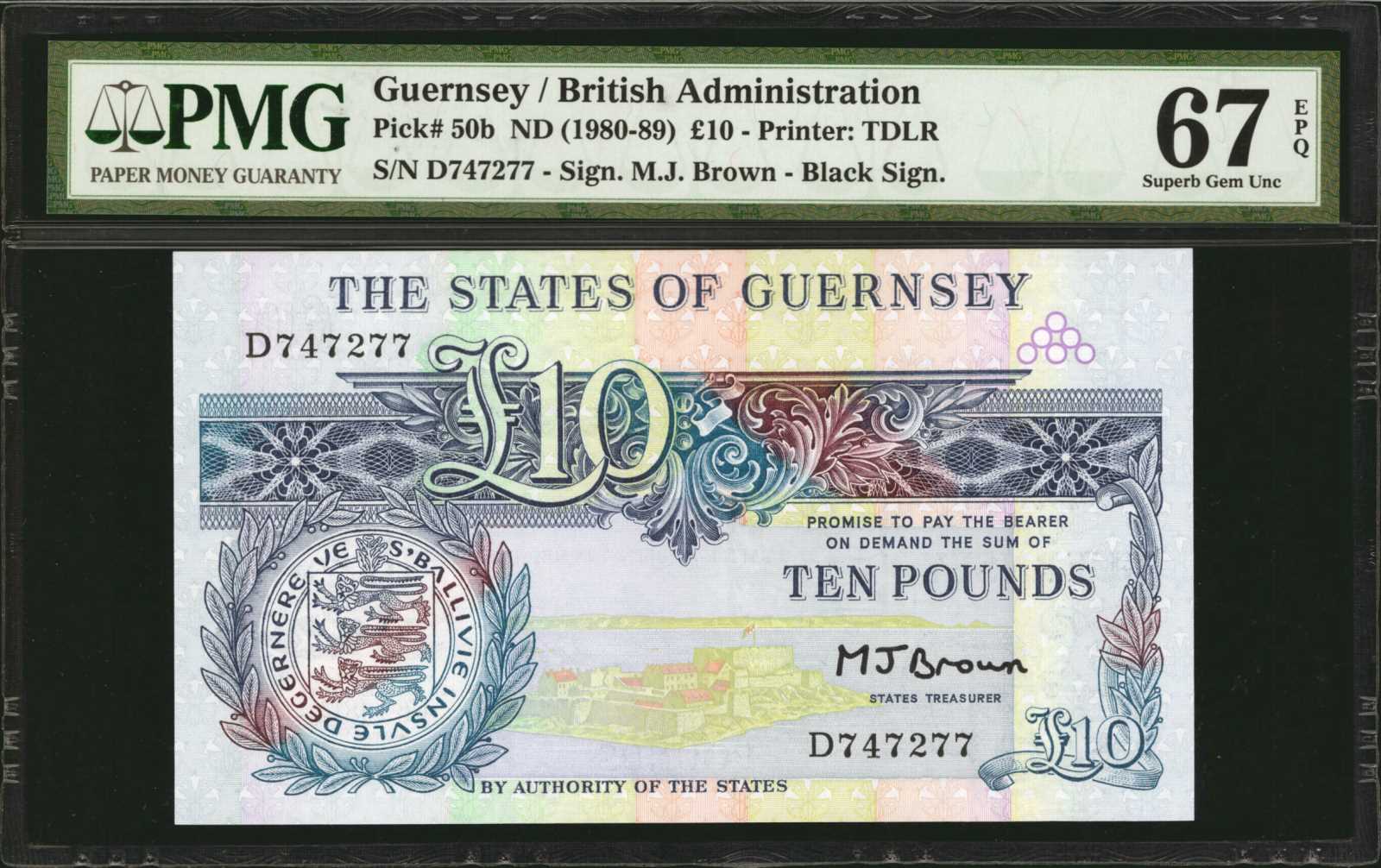 image for: Guernsey  10 pounds (B155a)