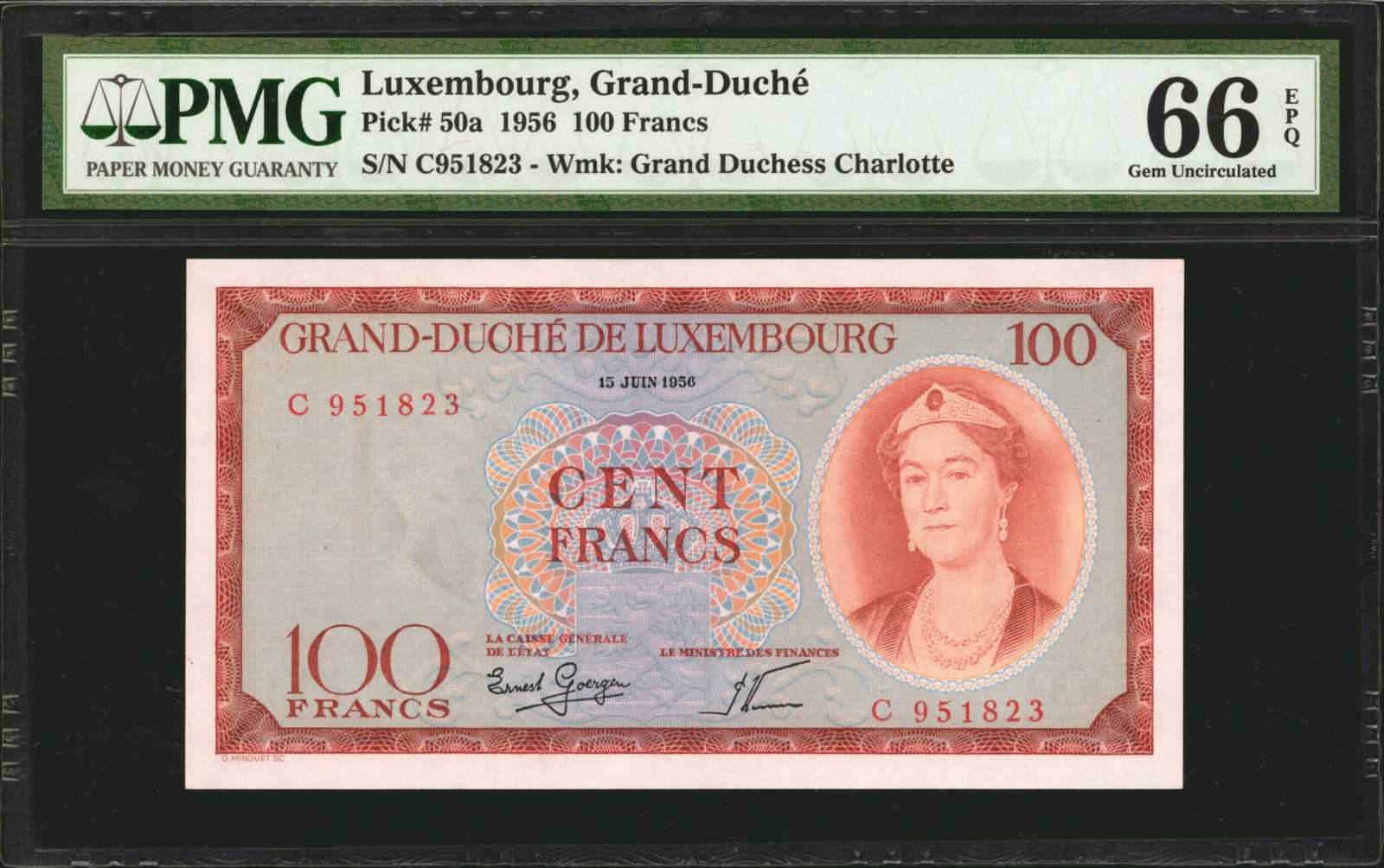 image for: Luxembourg  100 francs (B333a)
