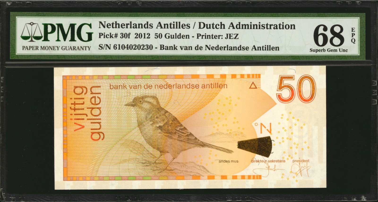 image for: Netherlands Antilles  50 gulden (guilders) (B227as)