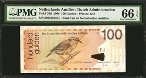 image for: Netherlands Antilles 100 gulden (guilders) (B228as)