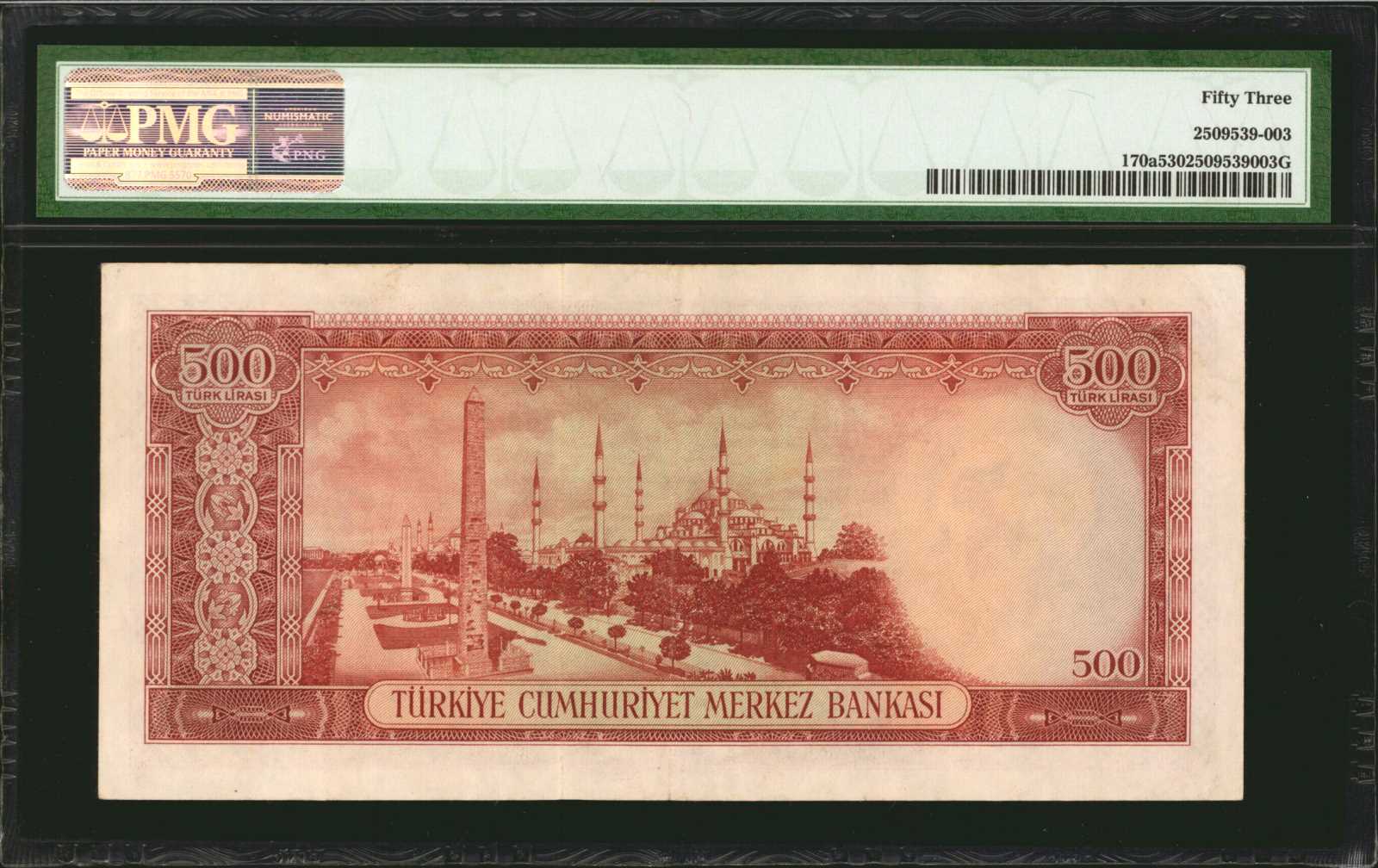 image for: Turkey  500 T?rk liras? (B254a)