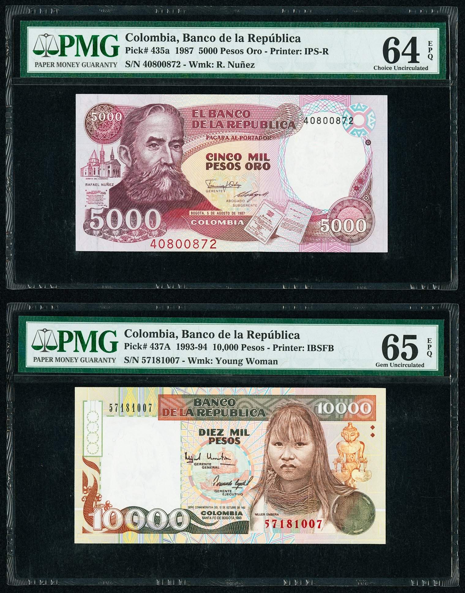 image for: Colombia  5,000 pesos oro(B973c)