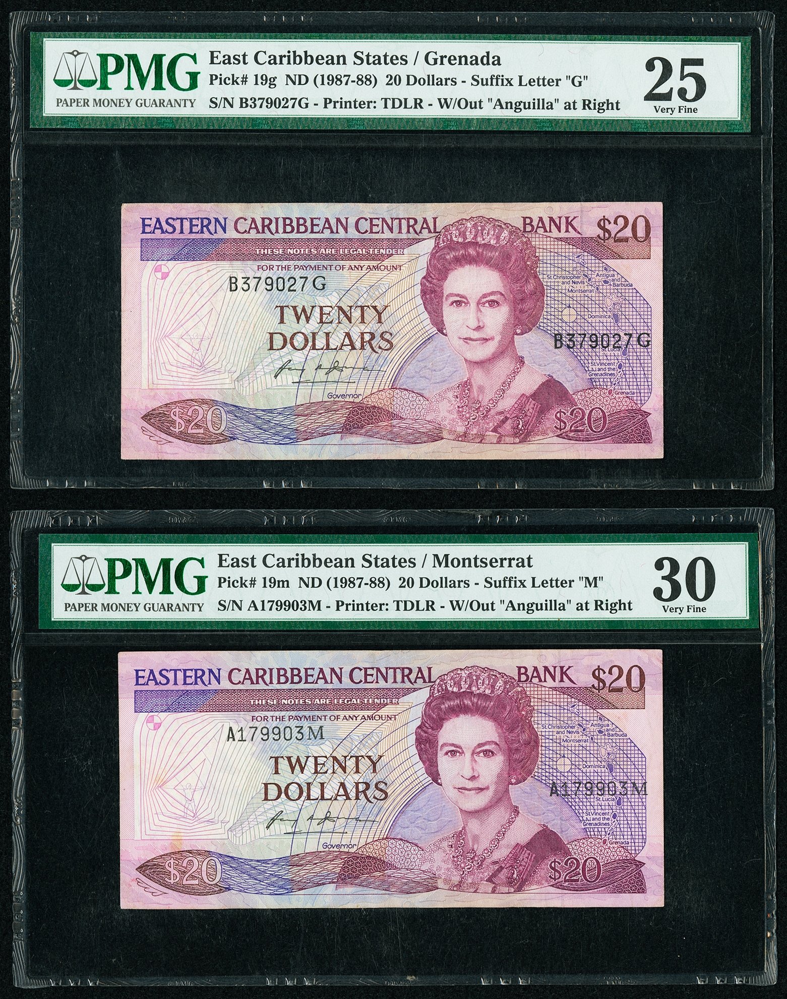 image for: East Caribbean States  20 dollars (B203l)