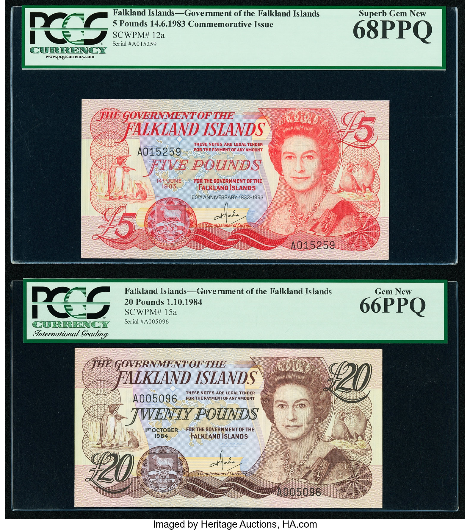 image for: Falkland Islands  5 pounds (B217a)