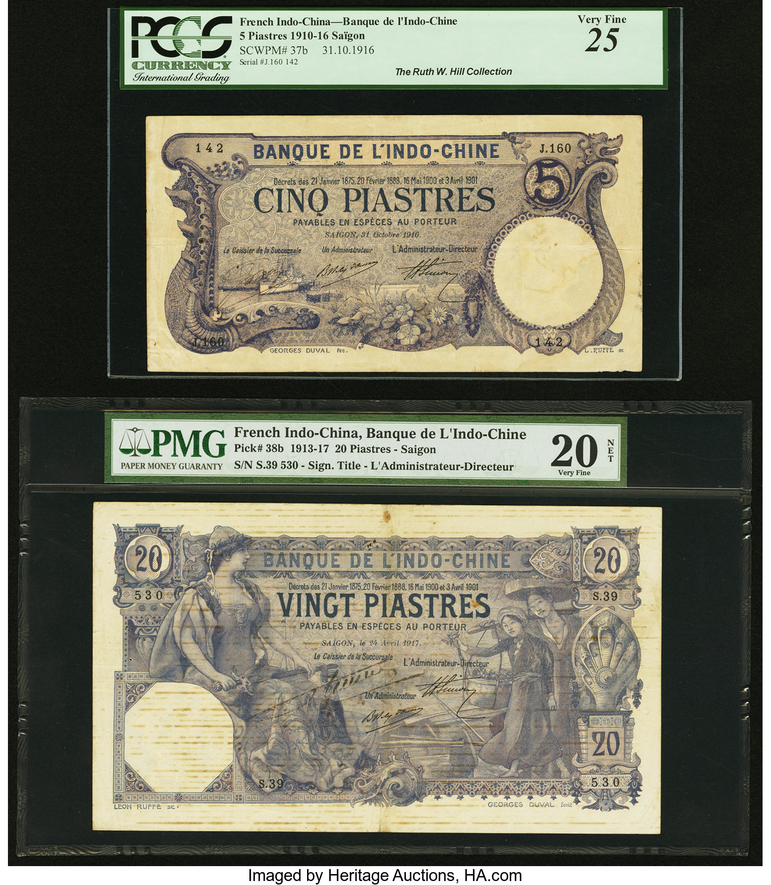 image for: French Indo-China  5 piastres(B119a)