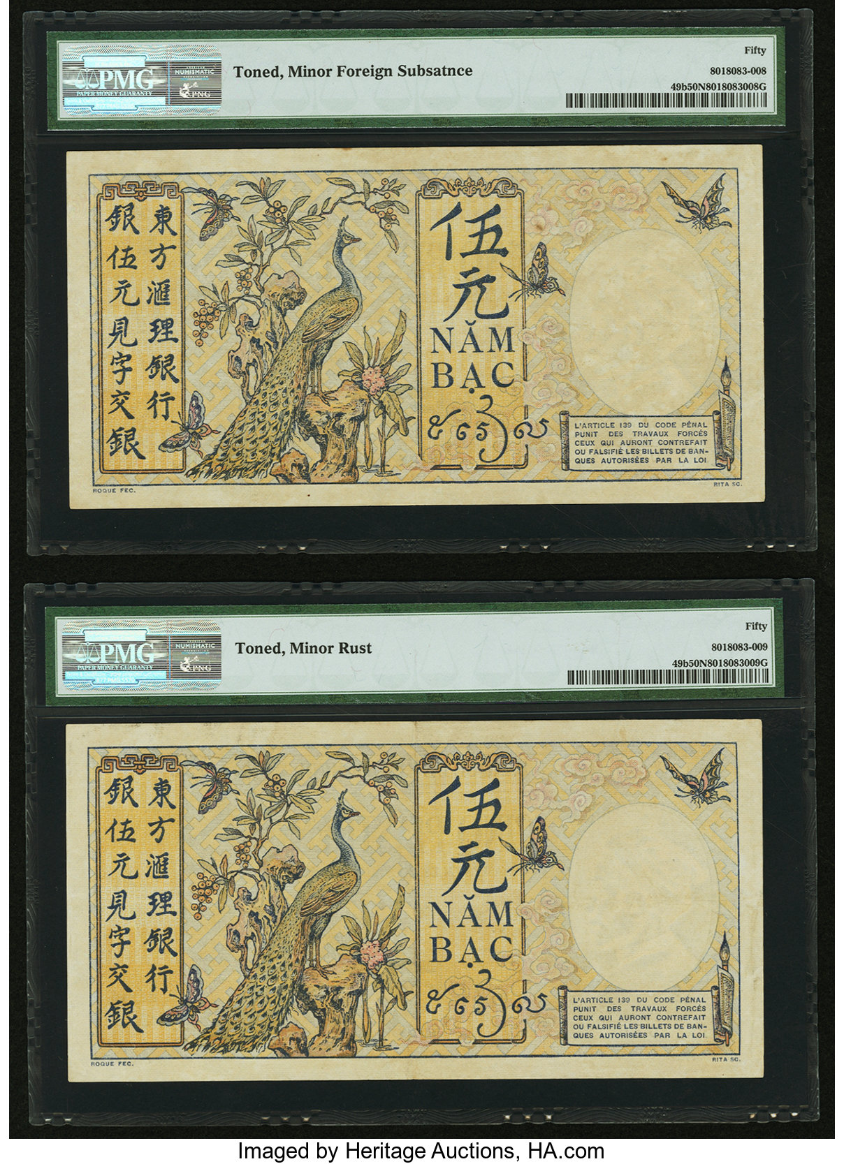 image for: French Indo-China  5 piastres(B136b)