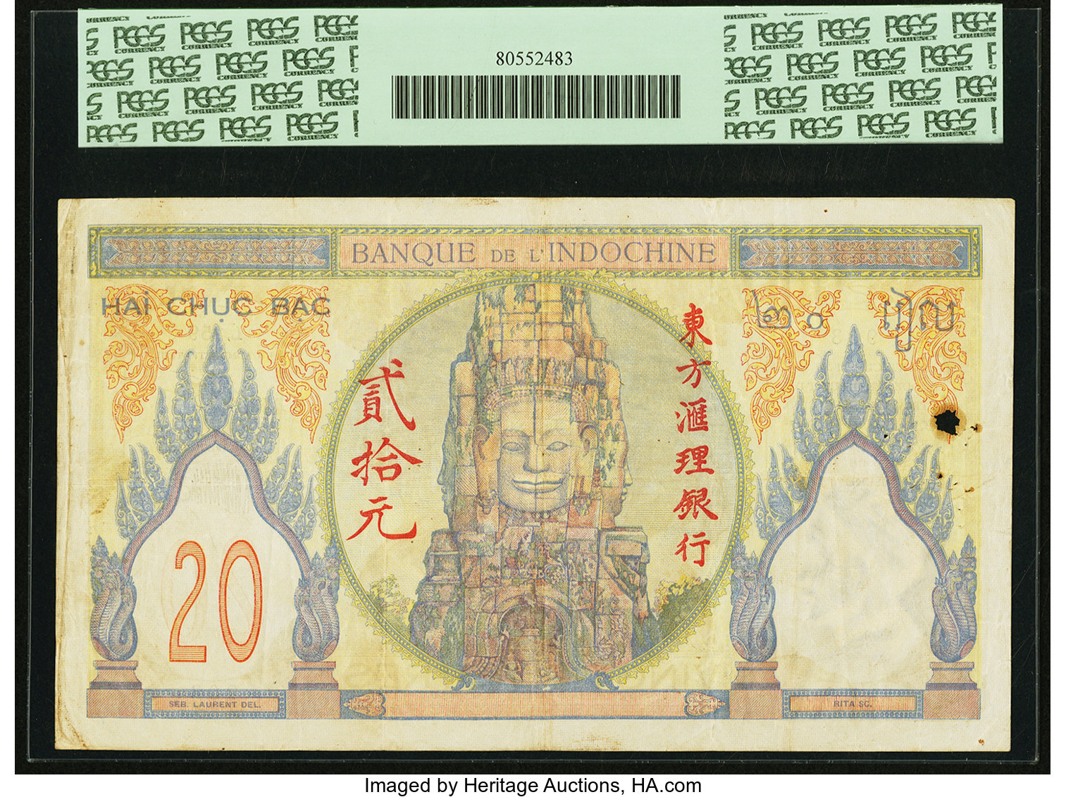 image for: French Indo-China  20 piastres(B137ap)