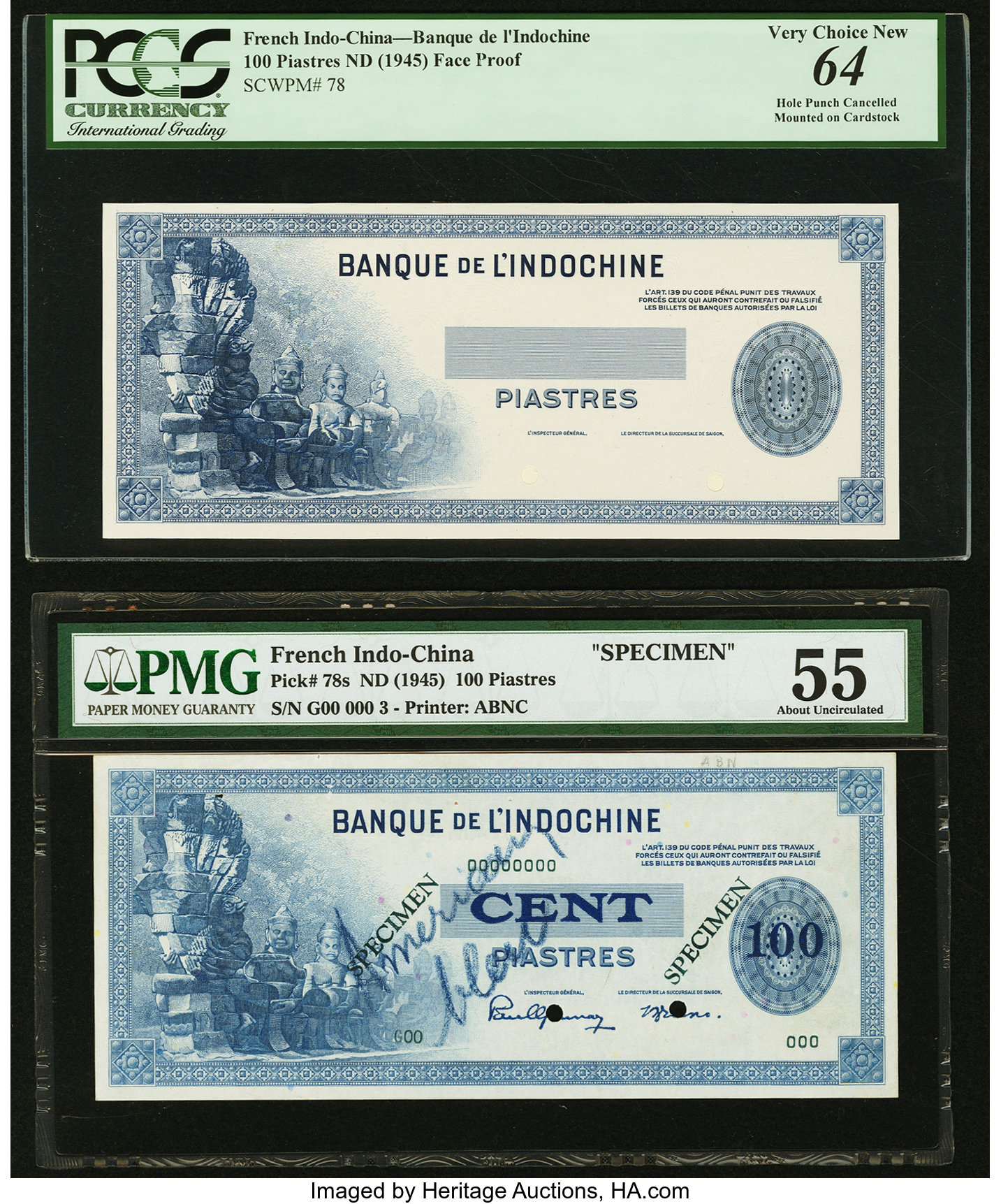 image for: French Indo-China  100 piastres(B162as1)