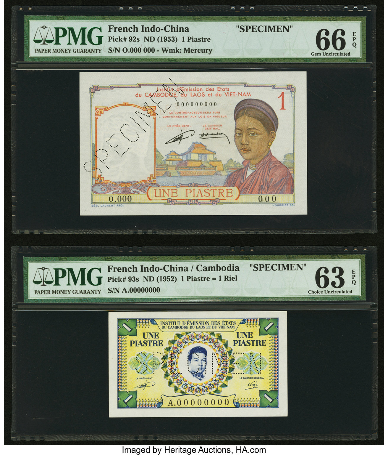 image for: French Indo-China  1 piastre(B401as1)