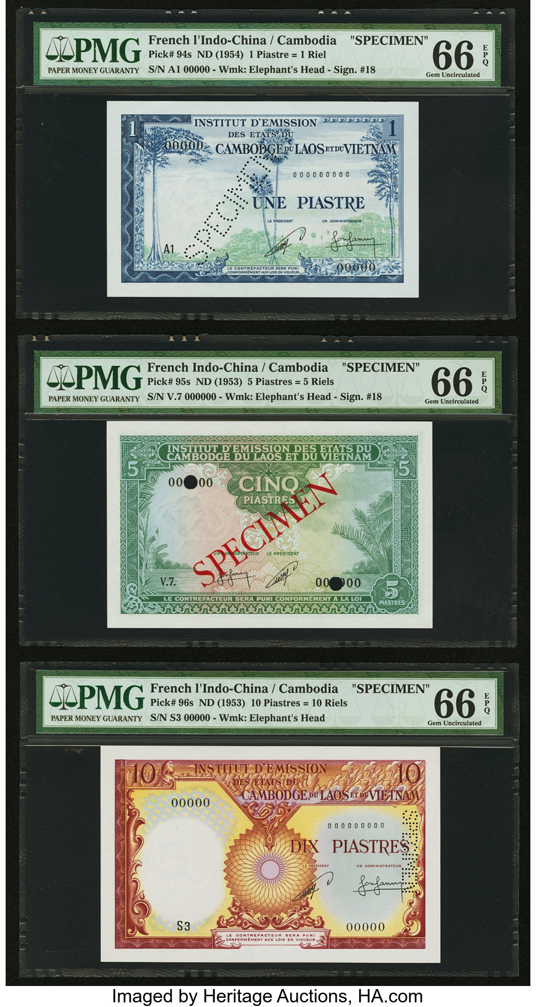 image for: French Indo-China  10 piastres(B405a)
