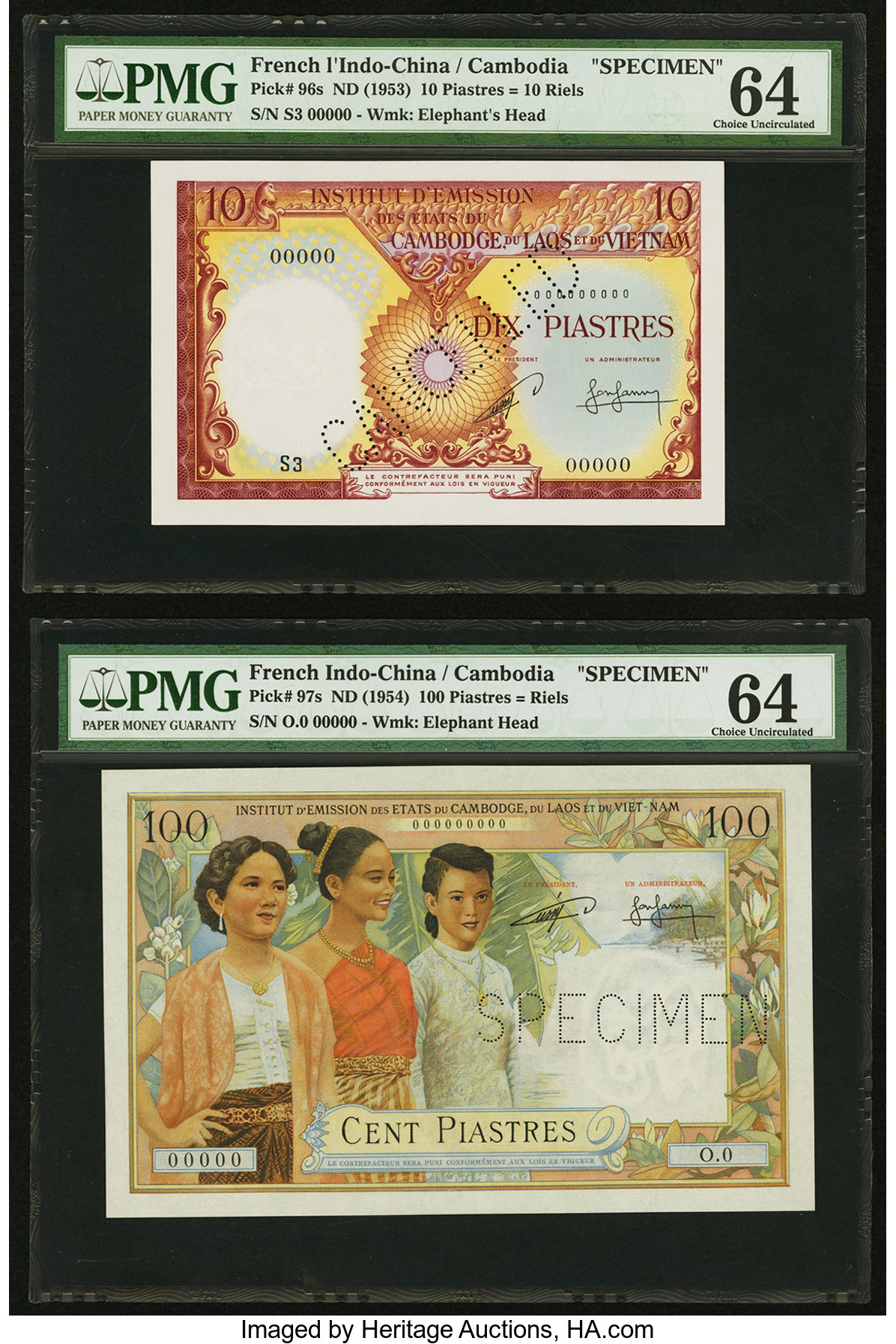 image for: French Indo-China  10 piastres(B405as1)