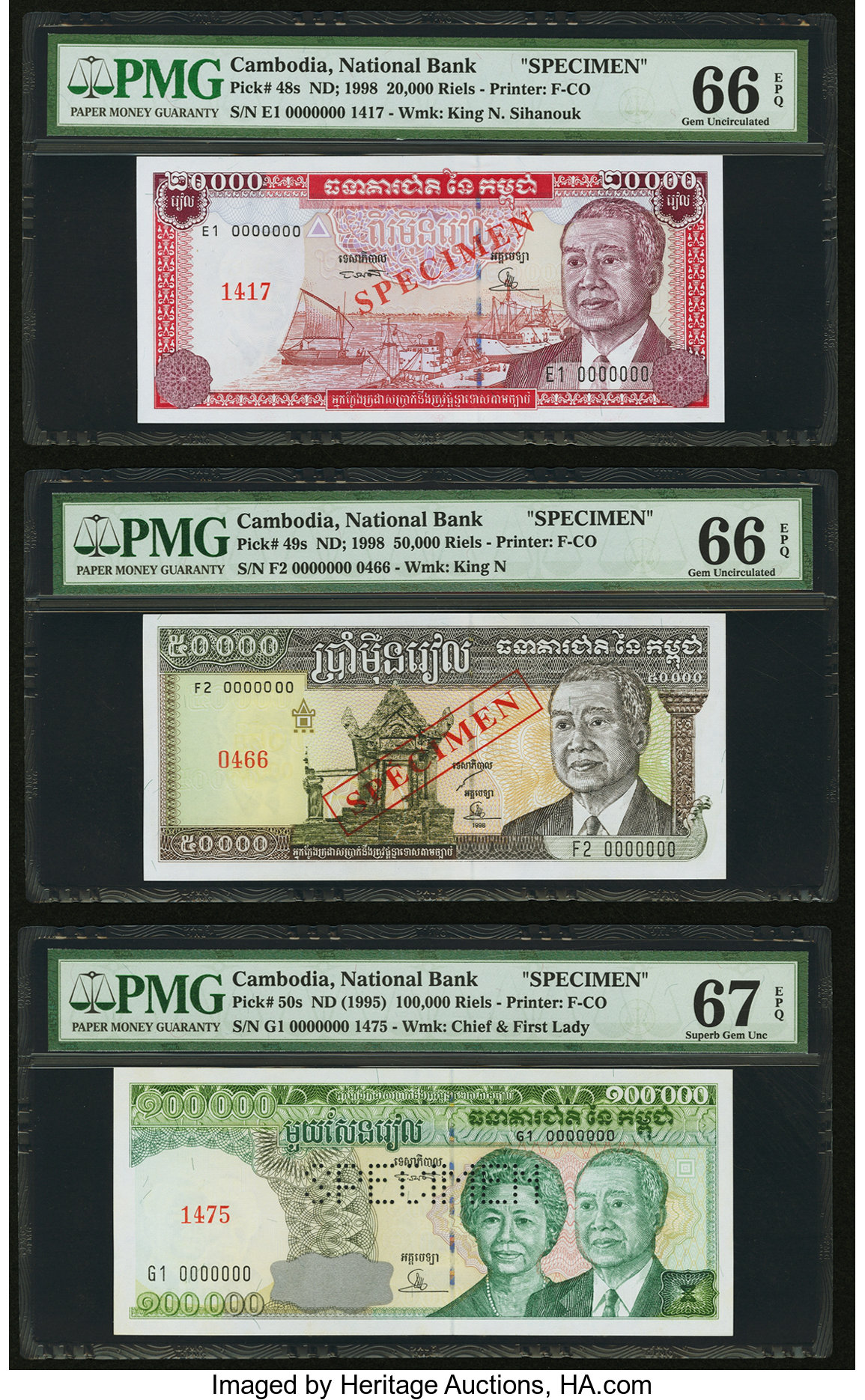 image for: Cambodia  100,000 ??? (riels) (B413as)
