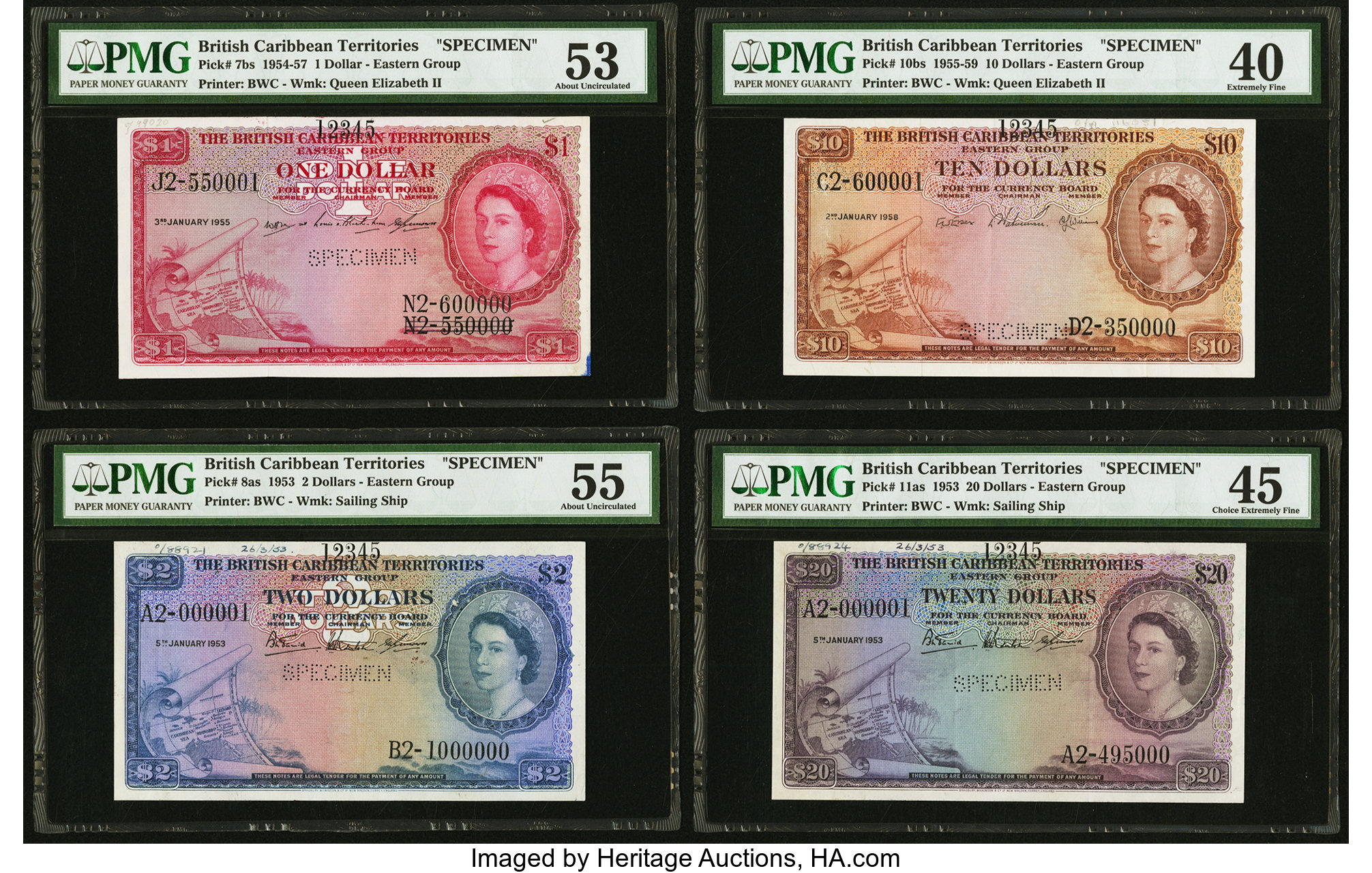 image for: British Caribbean Territories  10 dollars(B110a)