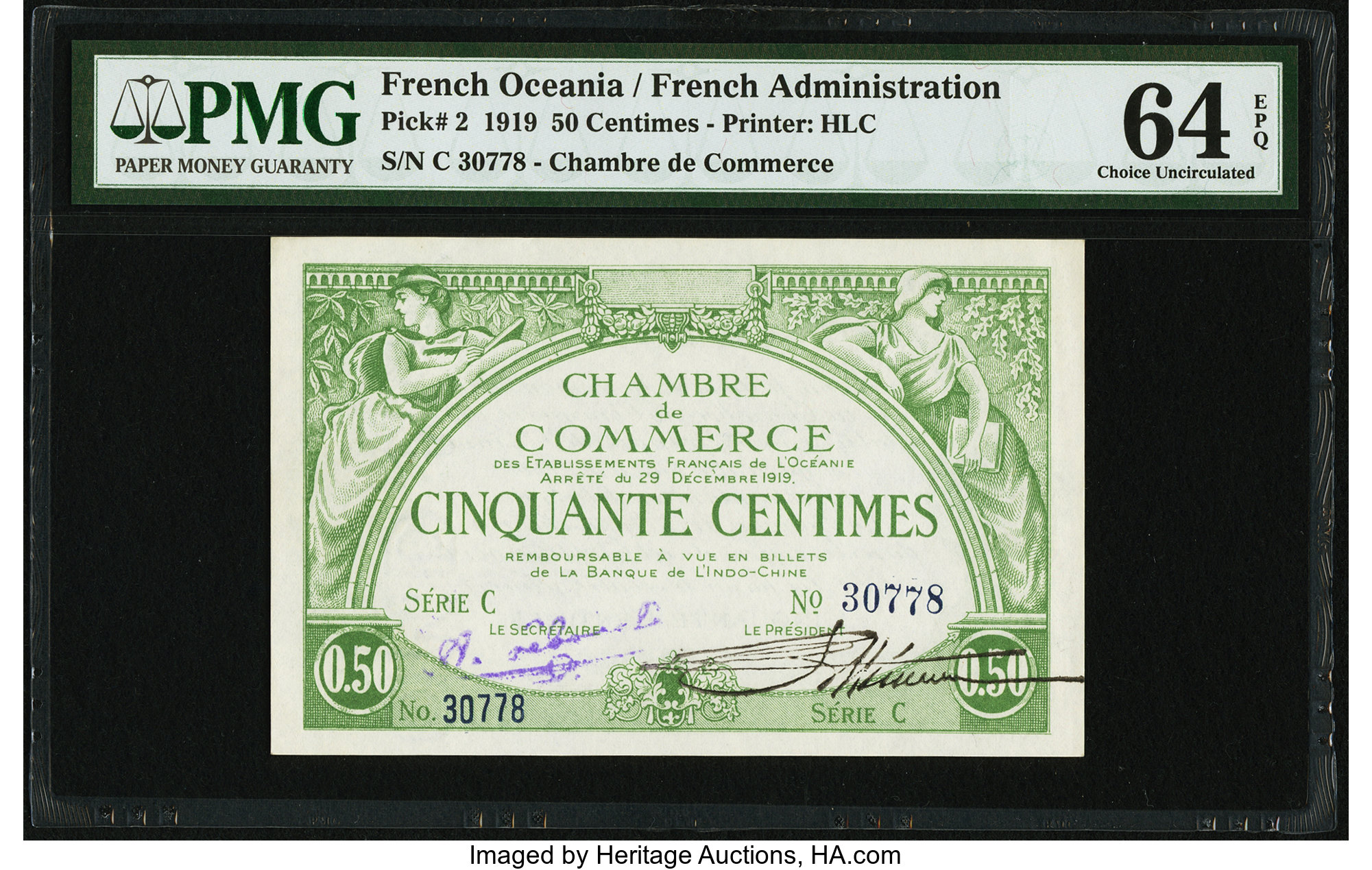 image for: French Oceania  20 francs(B302b)