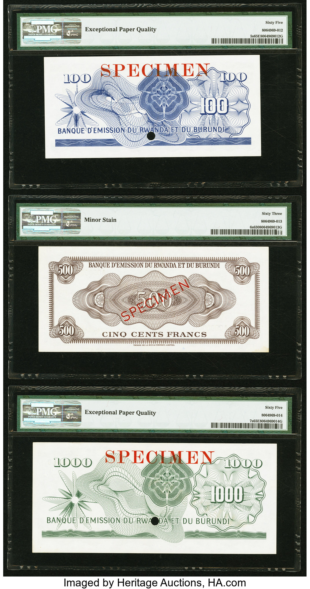 image for: Rwanda and Burundi  5 francs(B101b)