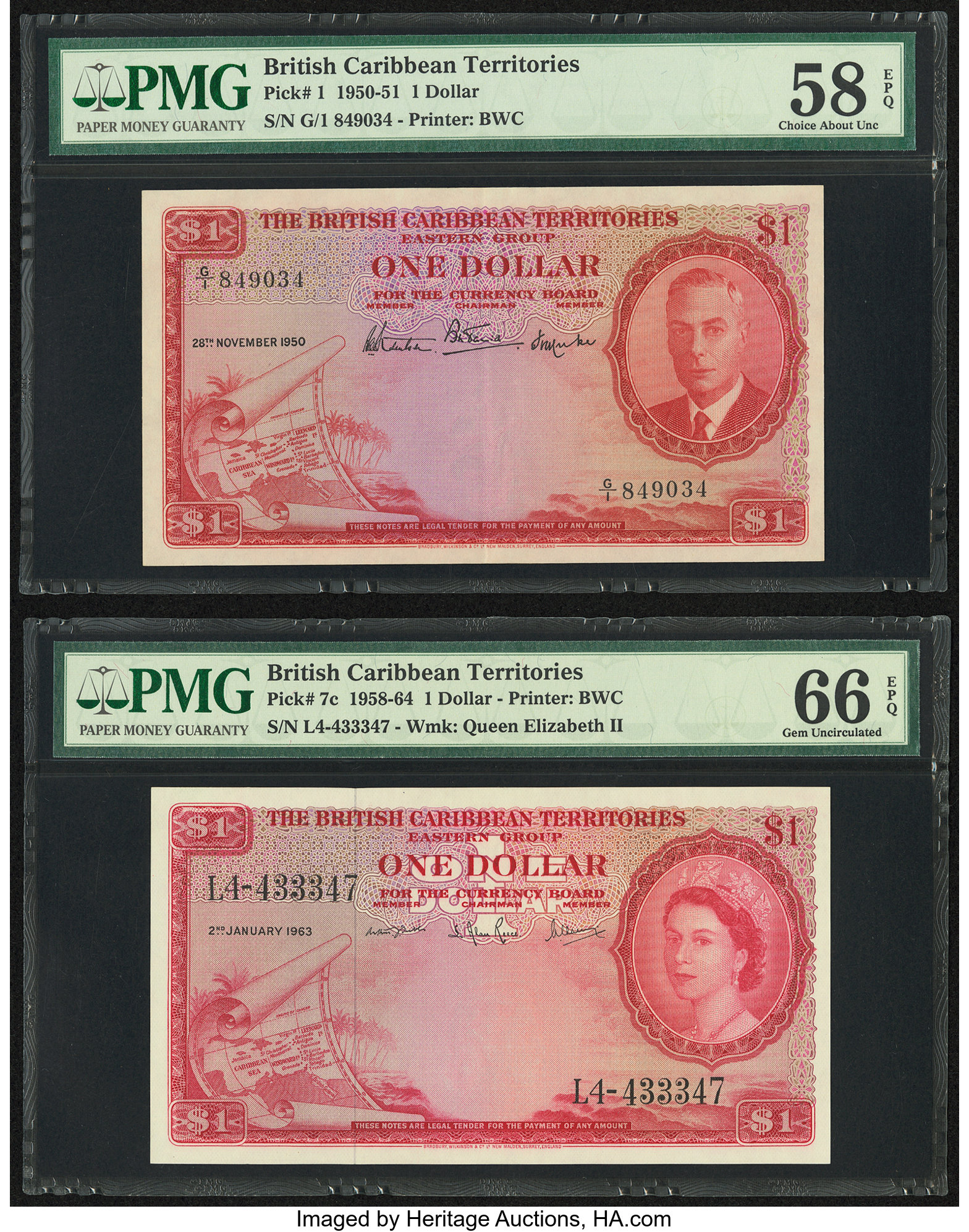 image for: British Caribbean Territories  1 dollar(B101b)