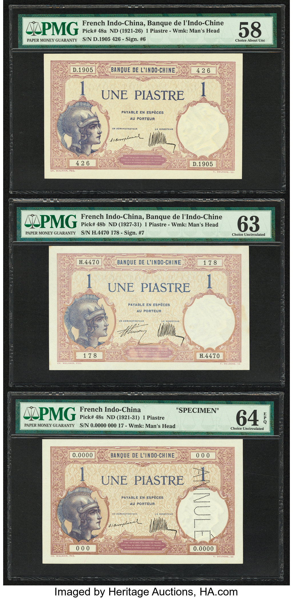 image for: French Indo-China  1 piastre(B135a)
