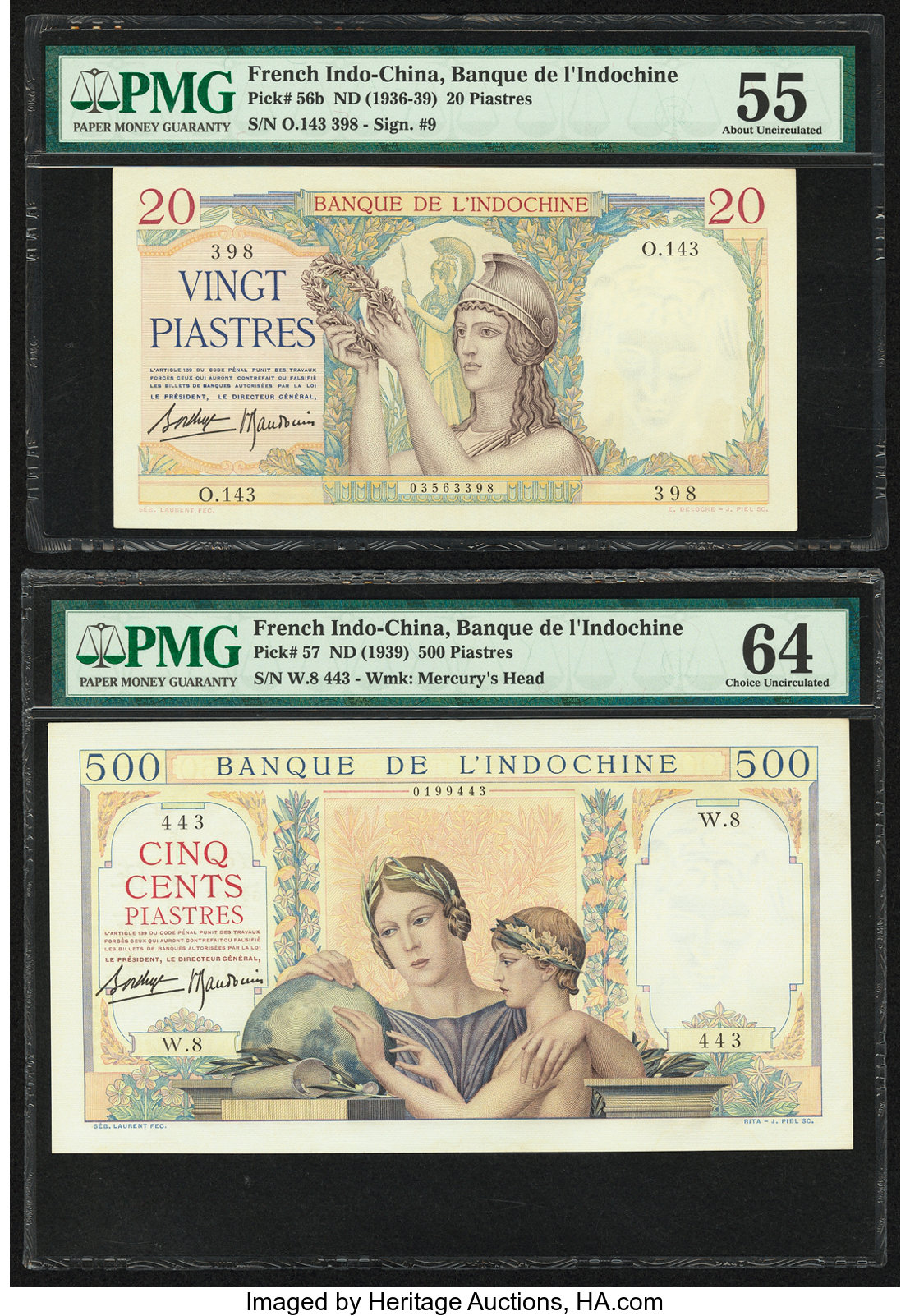 image for: French Indo-China  20 piastres(B143a)