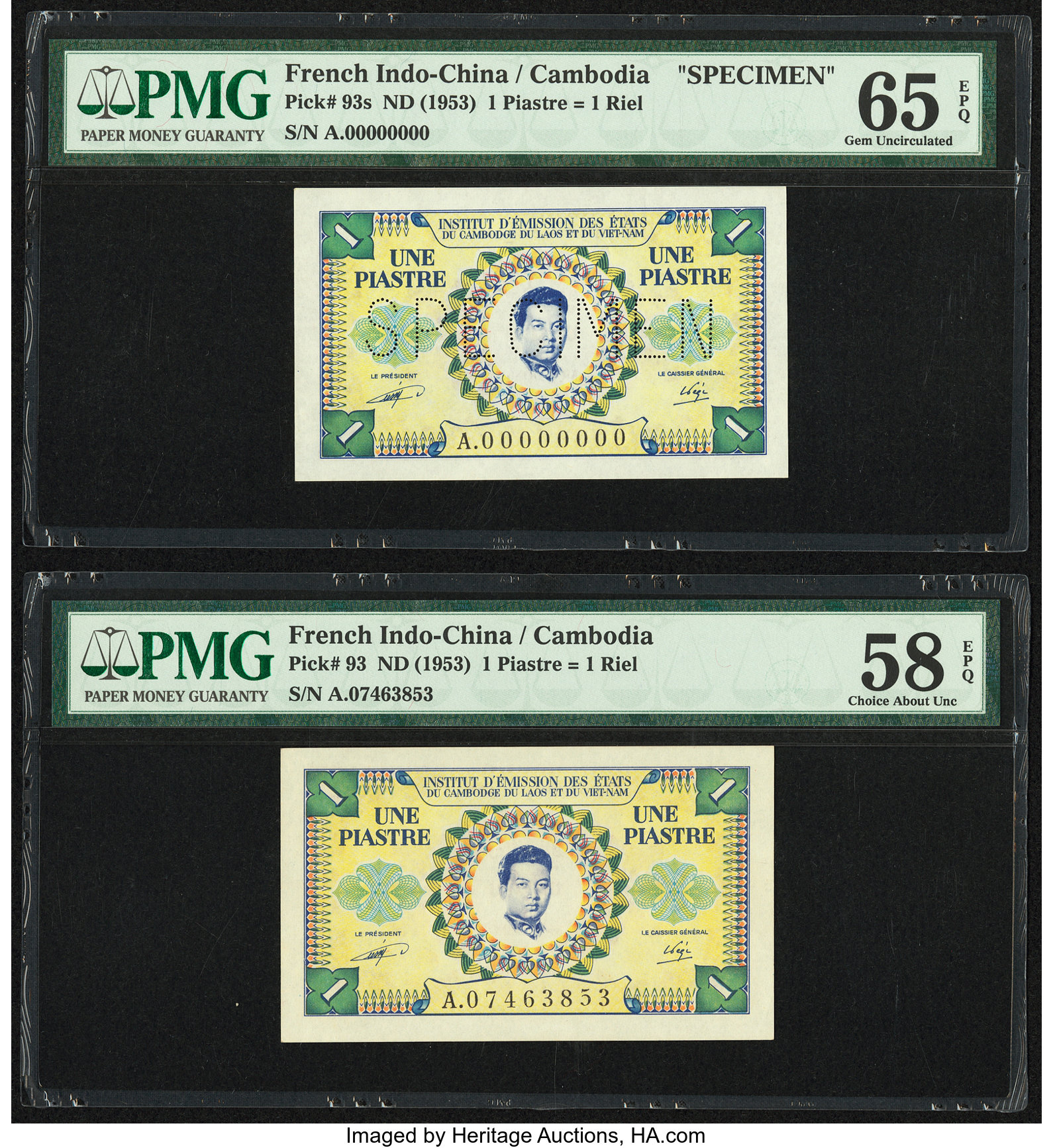 image for: French Indo-China  1 piastre(B402as2)