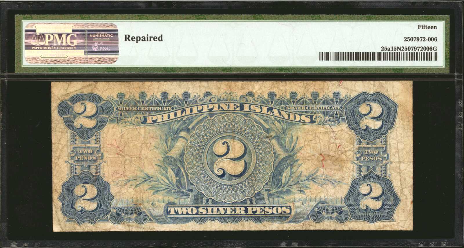 image for: Philippines  2 silver pesos (B501b)