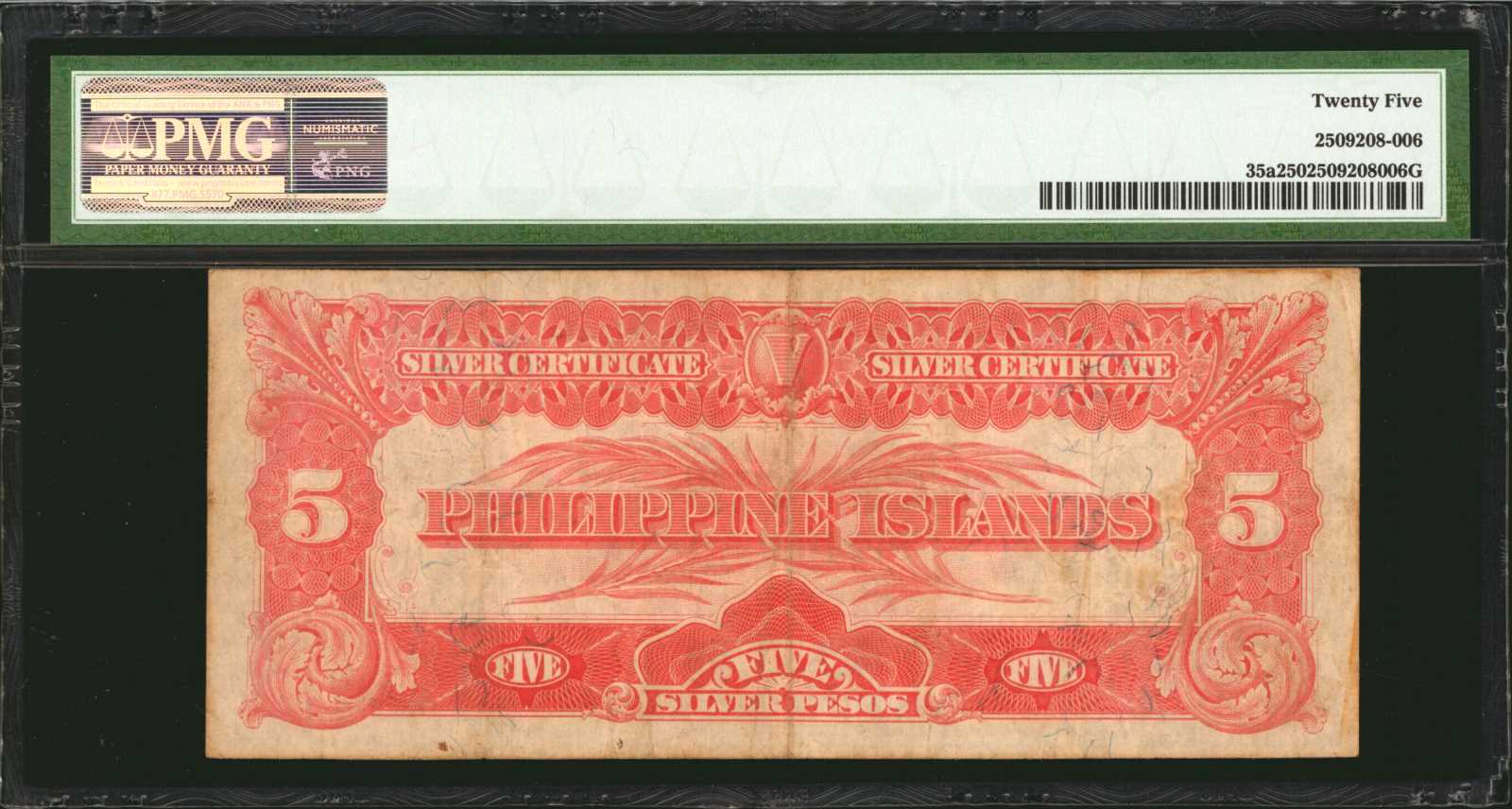 image for: Philippines  5 silver pesos (B512a)