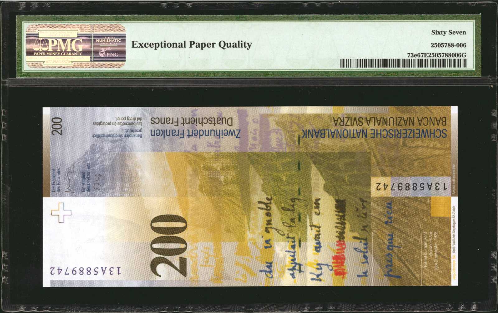 image for: Switzerland  200 francs (B353b)
