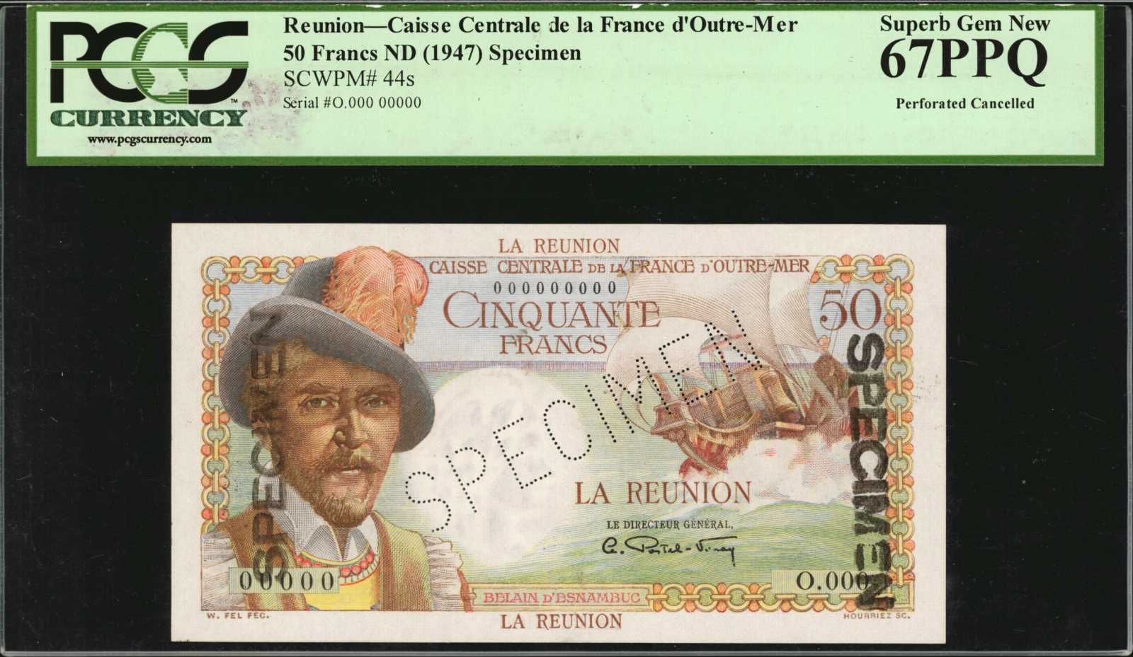  Diagonal SPECIMEN perf; all-zero s/n 