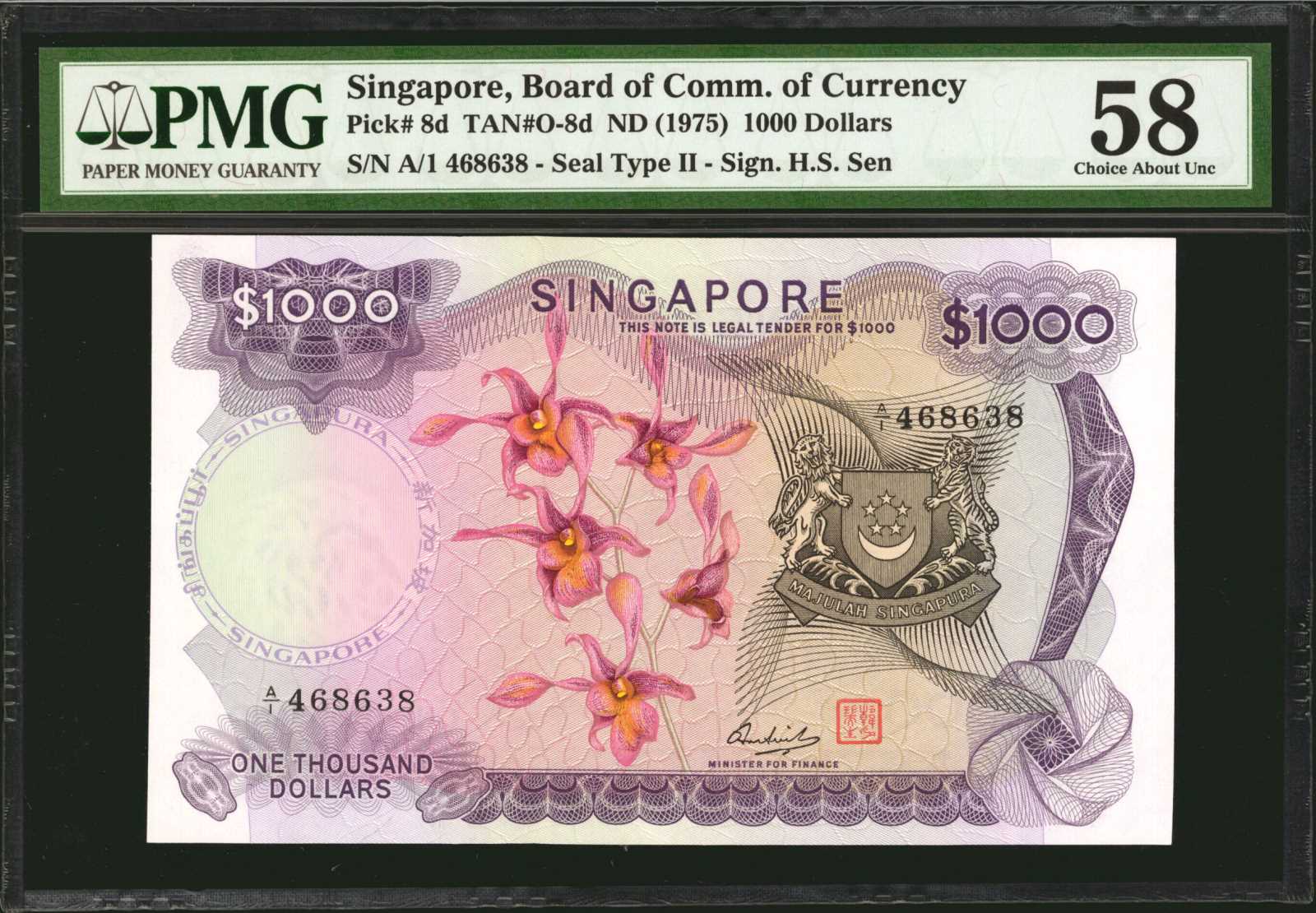 image for: Singapore  10,000 dollars (B109az)