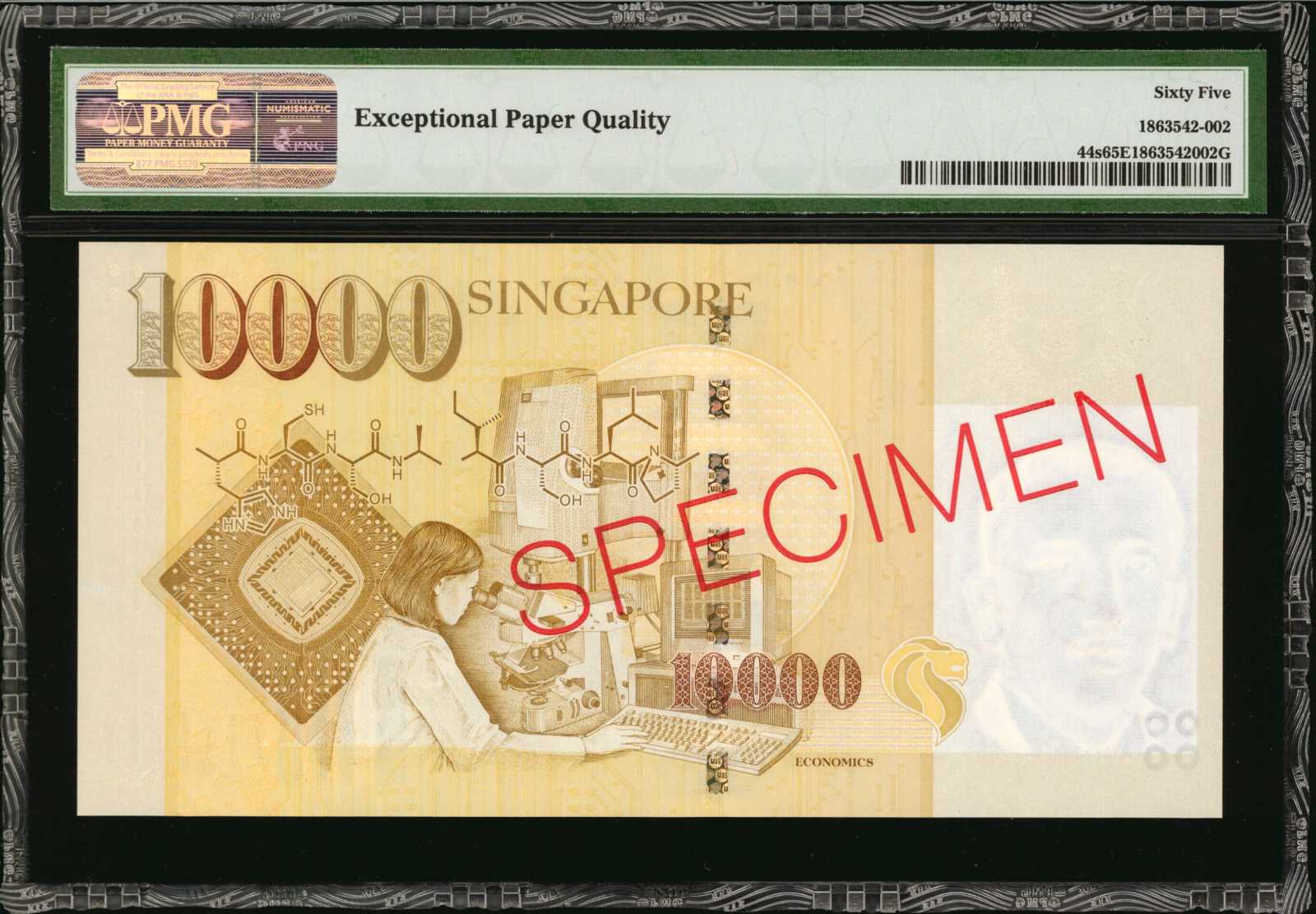 image for: Singapore  10,000 dollars (B138a)