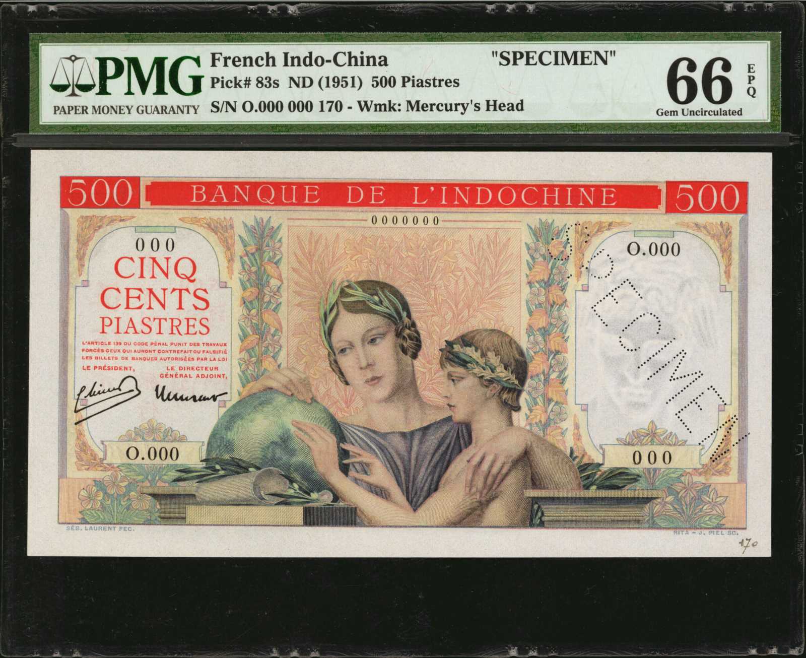 image for: French Indo-China  500 piastres(B167as2)