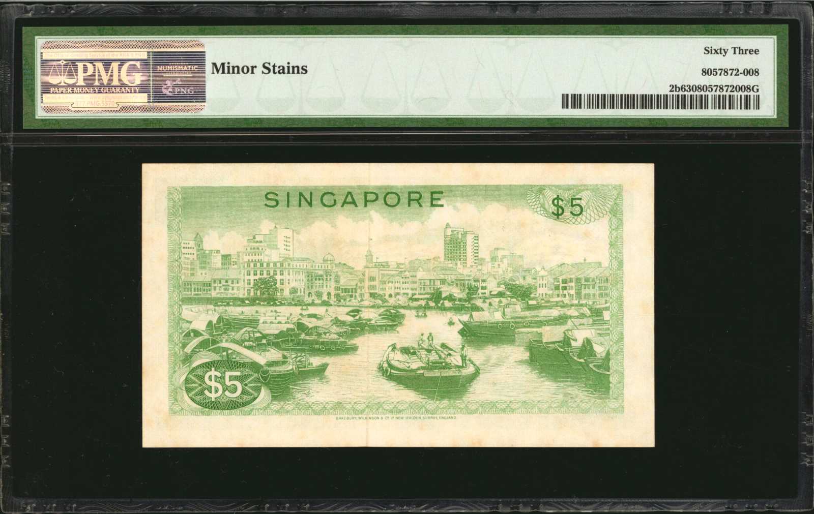image for: Singapore  5 dollars (B102t)