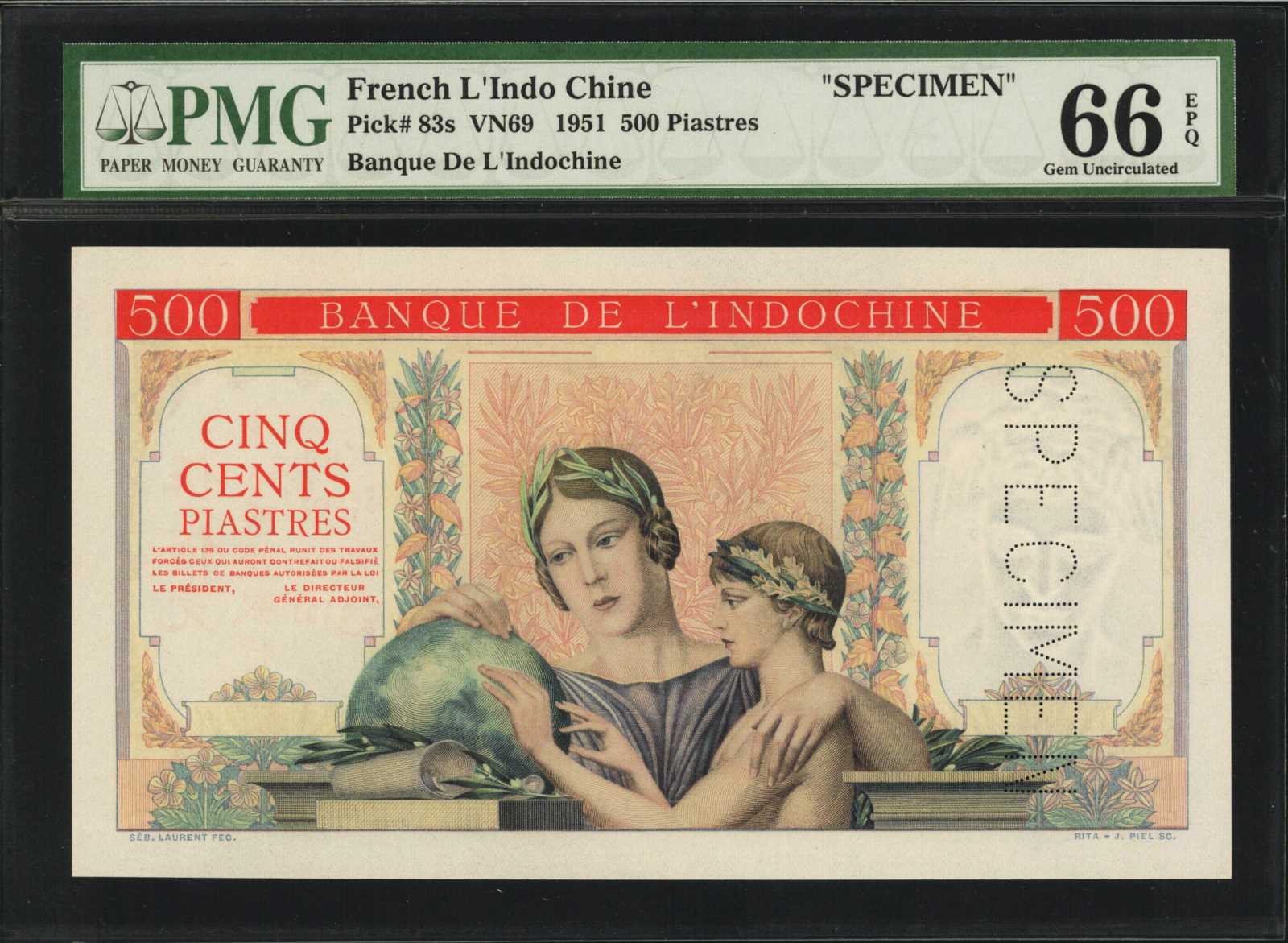 image for: French Indo-China  500 piastres(B167as1)