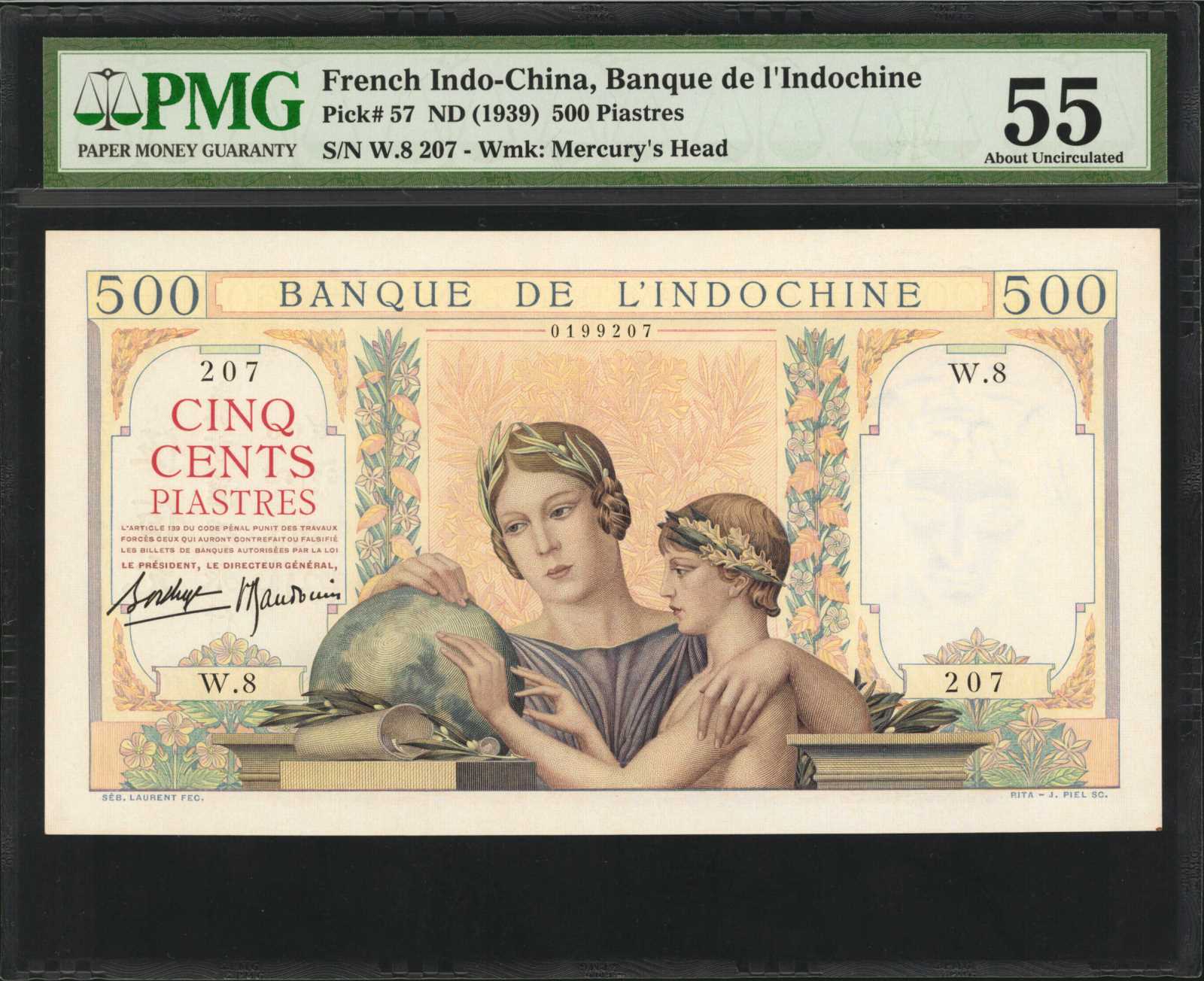image for: French Indo-China  500 piastres(B144as)