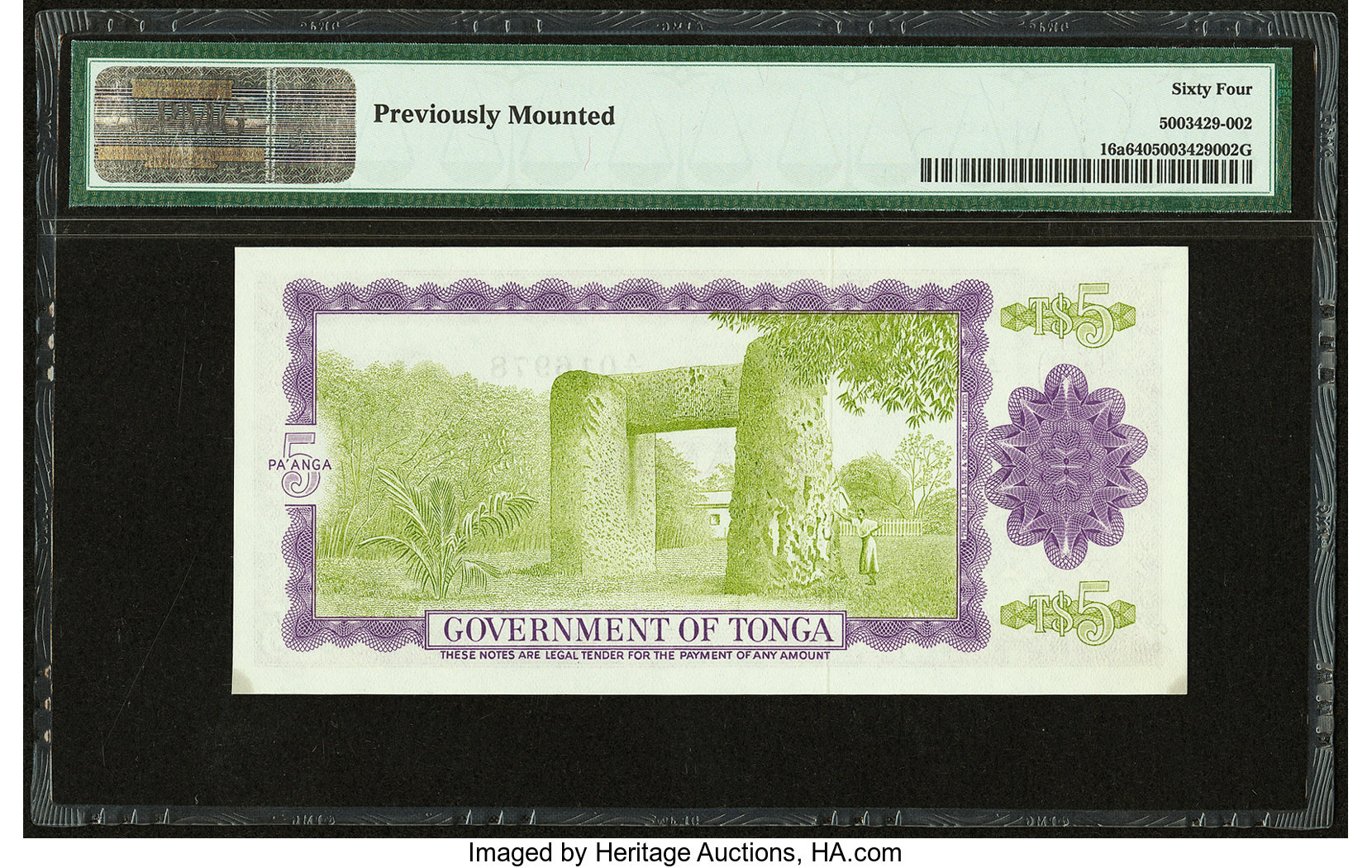 image for: Tonga  5 pa?anga(B116b)