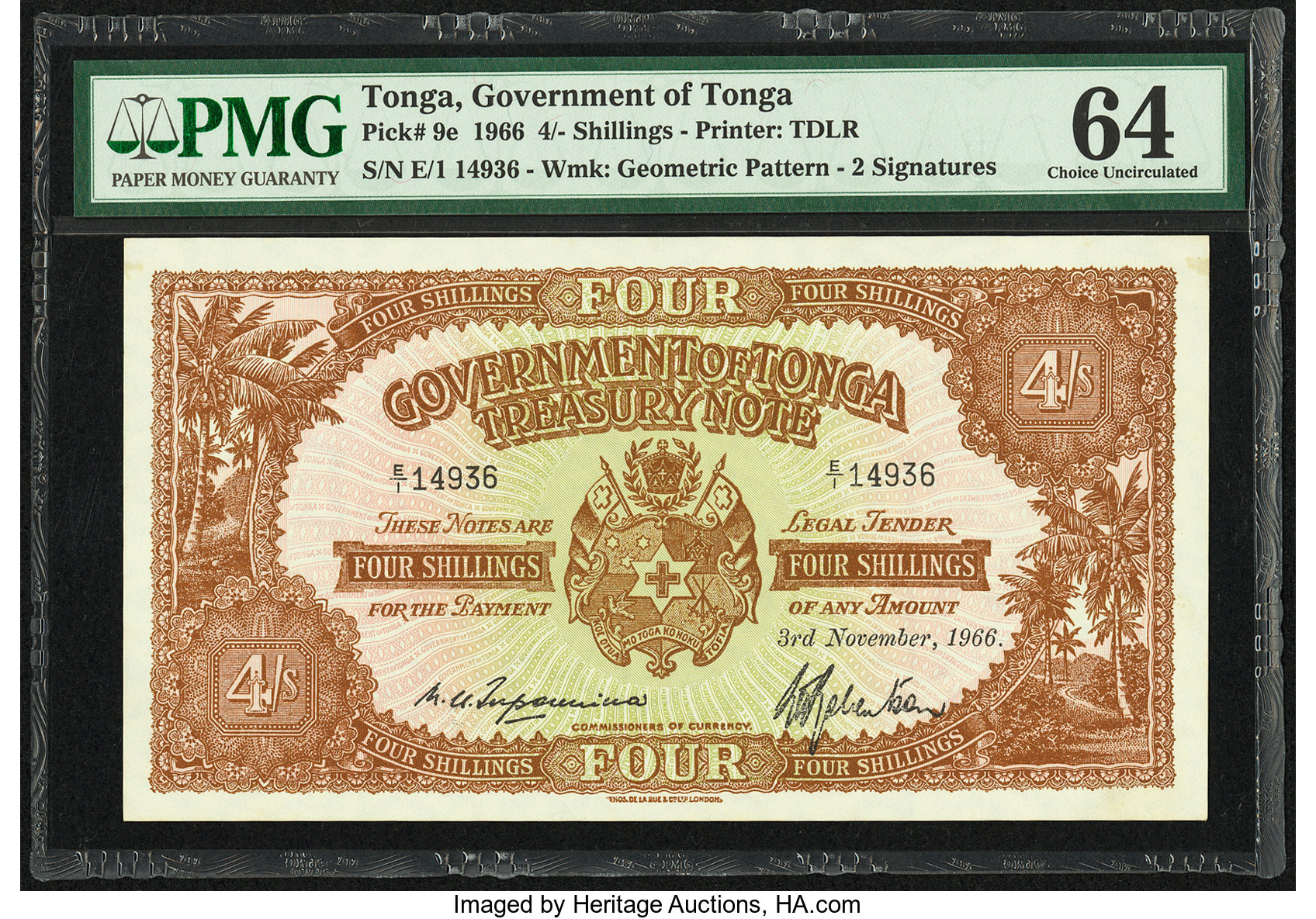 image for: Tonga  4 shillings(B109x)