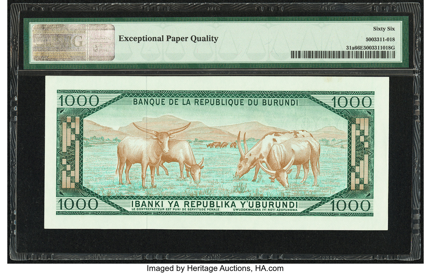 image for: Burundi  1,000 francs (B220is)