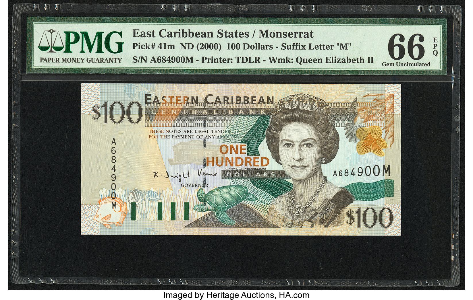 image for: East Caribbean States  100 dollars (B225d)