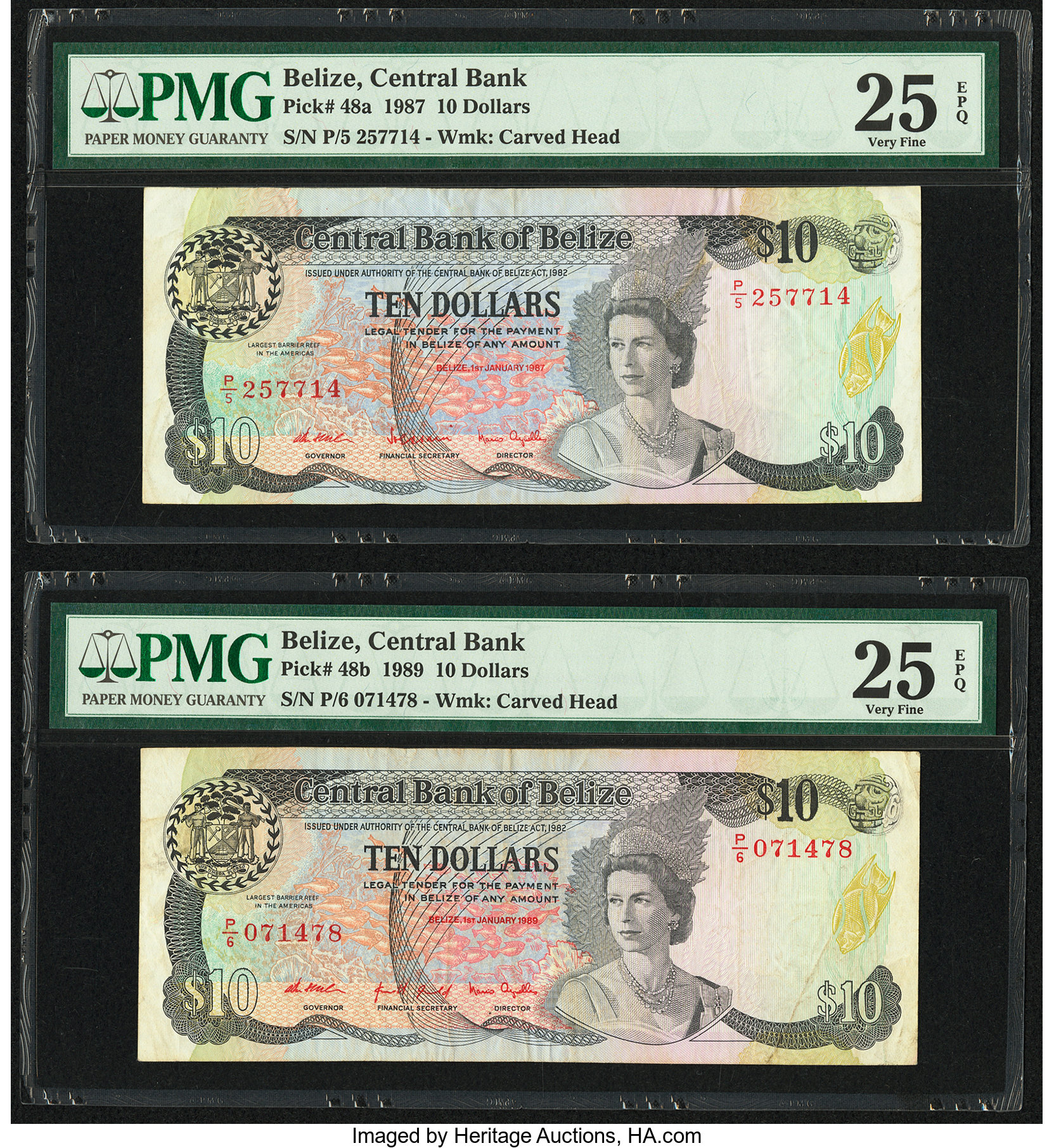 image for: Belize  10 dollars (B306as)