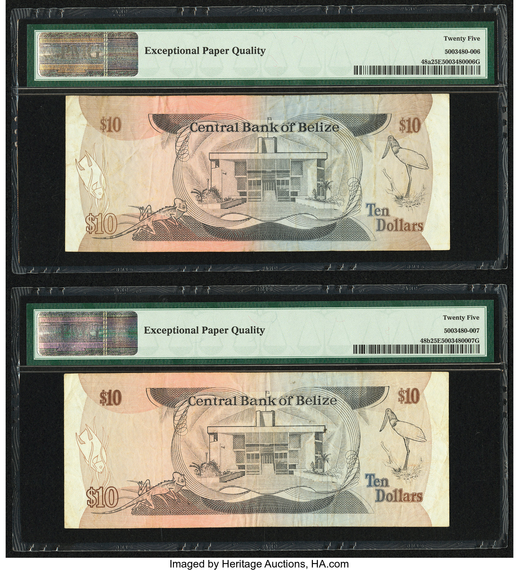 image for: Belize  10 dollars (B306a)