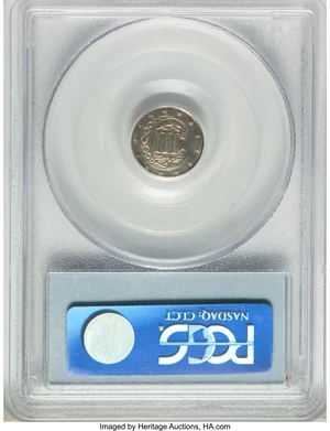 image for: 1858 3CS PR64 Cameo PCGS. CAC. A sharply struck, appreciably contrasted near-Gem example of this important proof date, mark...